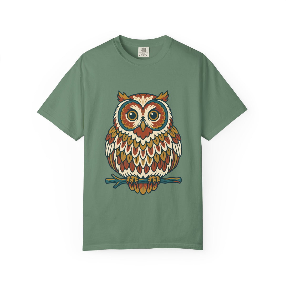 Round Owl Tee, Cute Whimsical Woodland Bird Forest Shirt