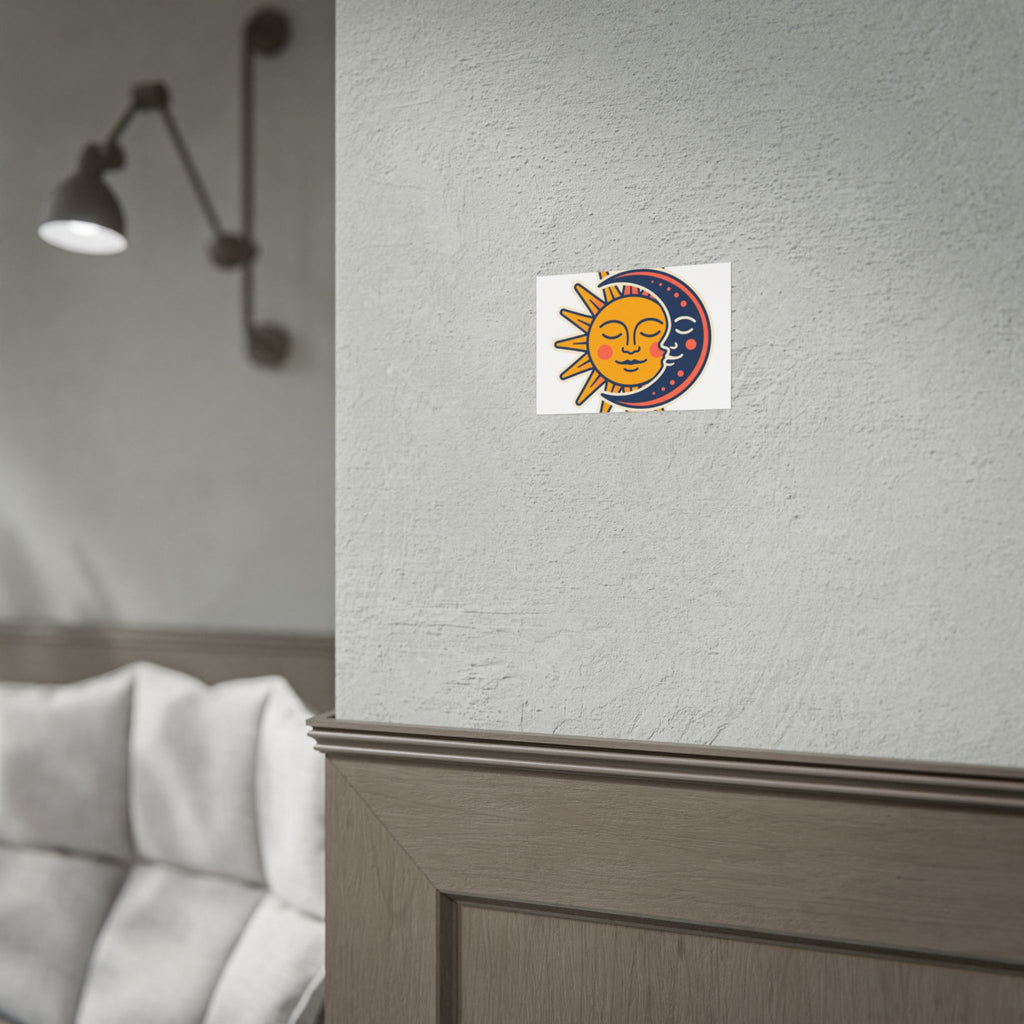 Sun Moon Faces Poster