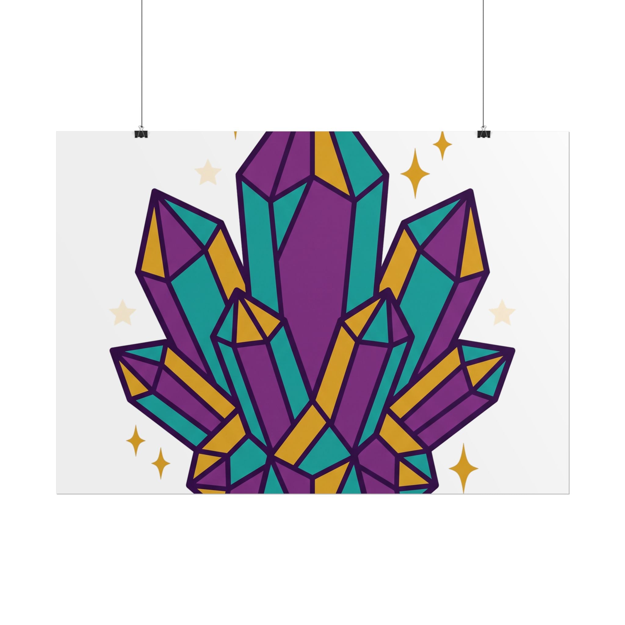 Crystal Cluster Sparkle Poster