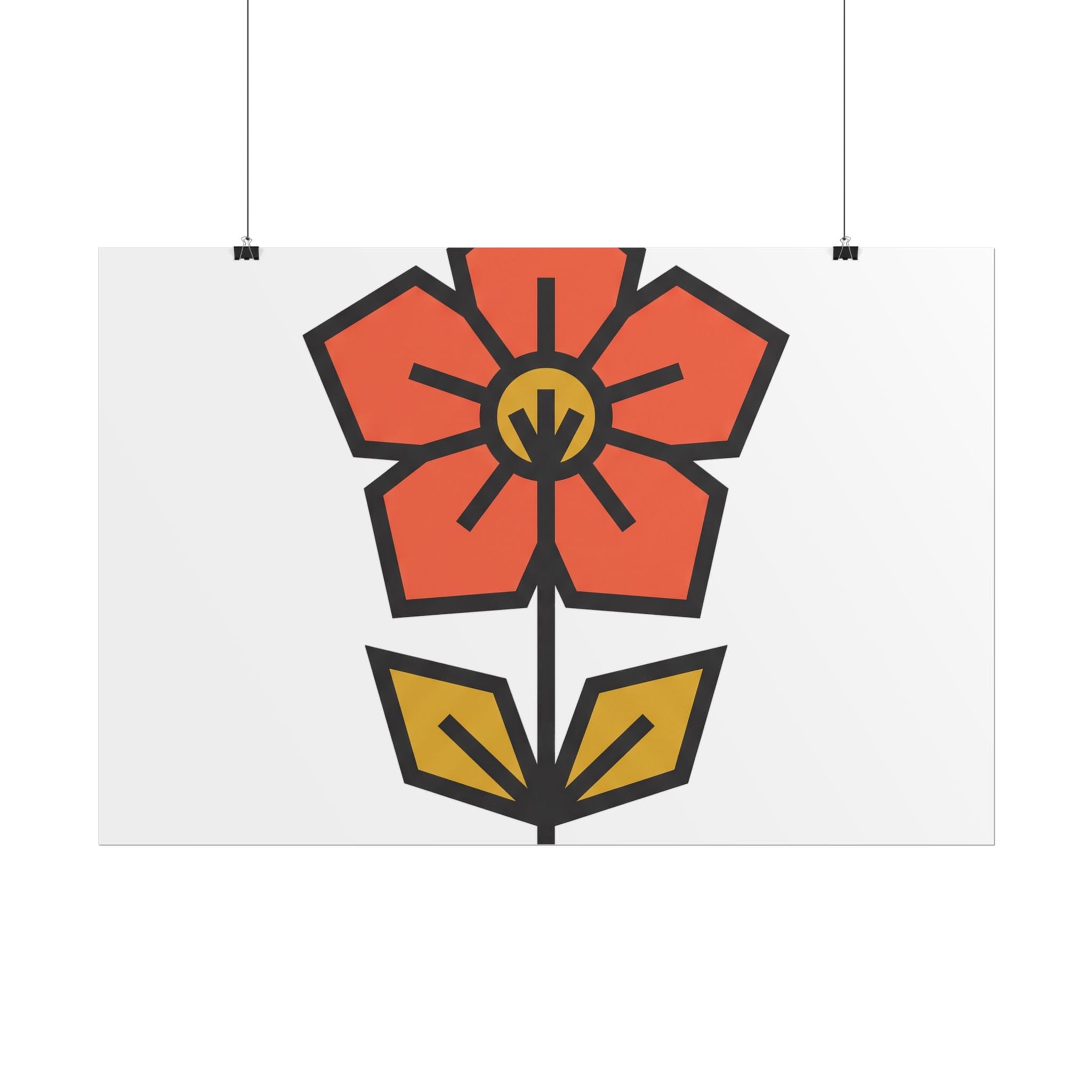 Minimal Wildflower Icon Poster