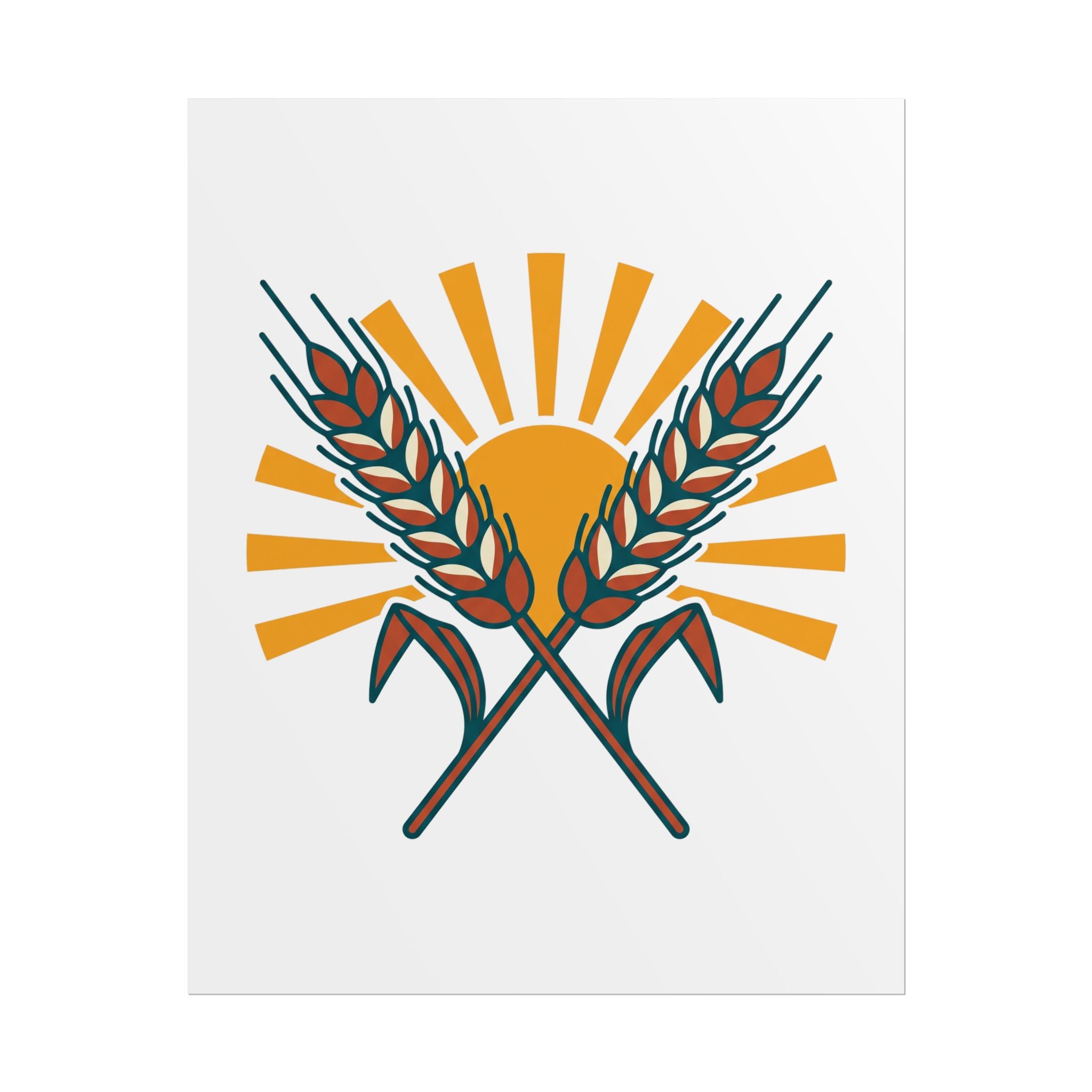 Sun and Wheat Poster
