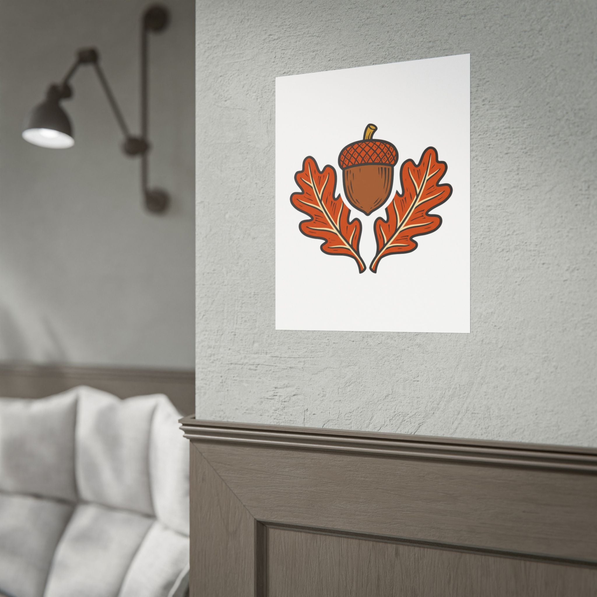 Acorn and Oak Leaf Poster