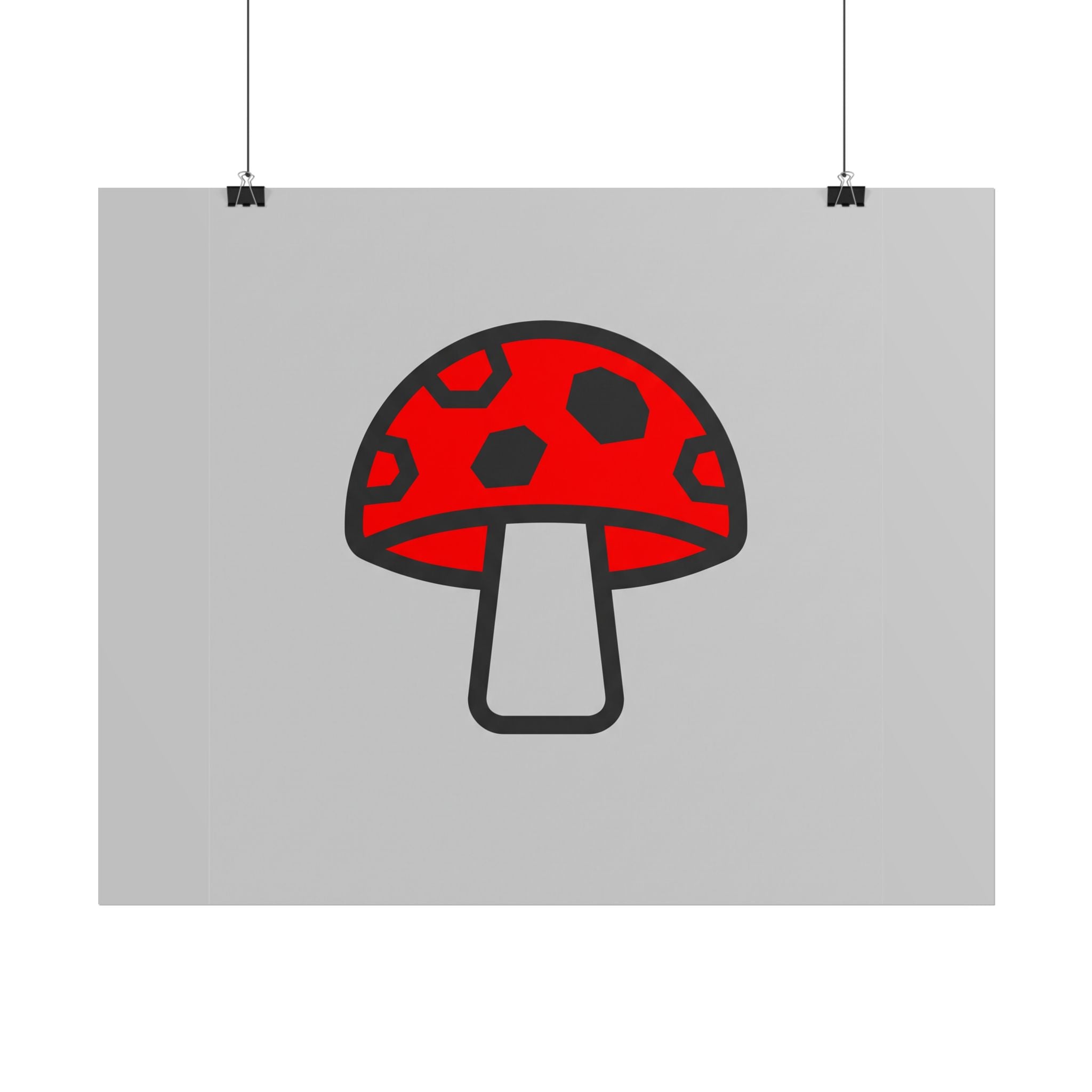 Minimal Mushroom Icon Poster