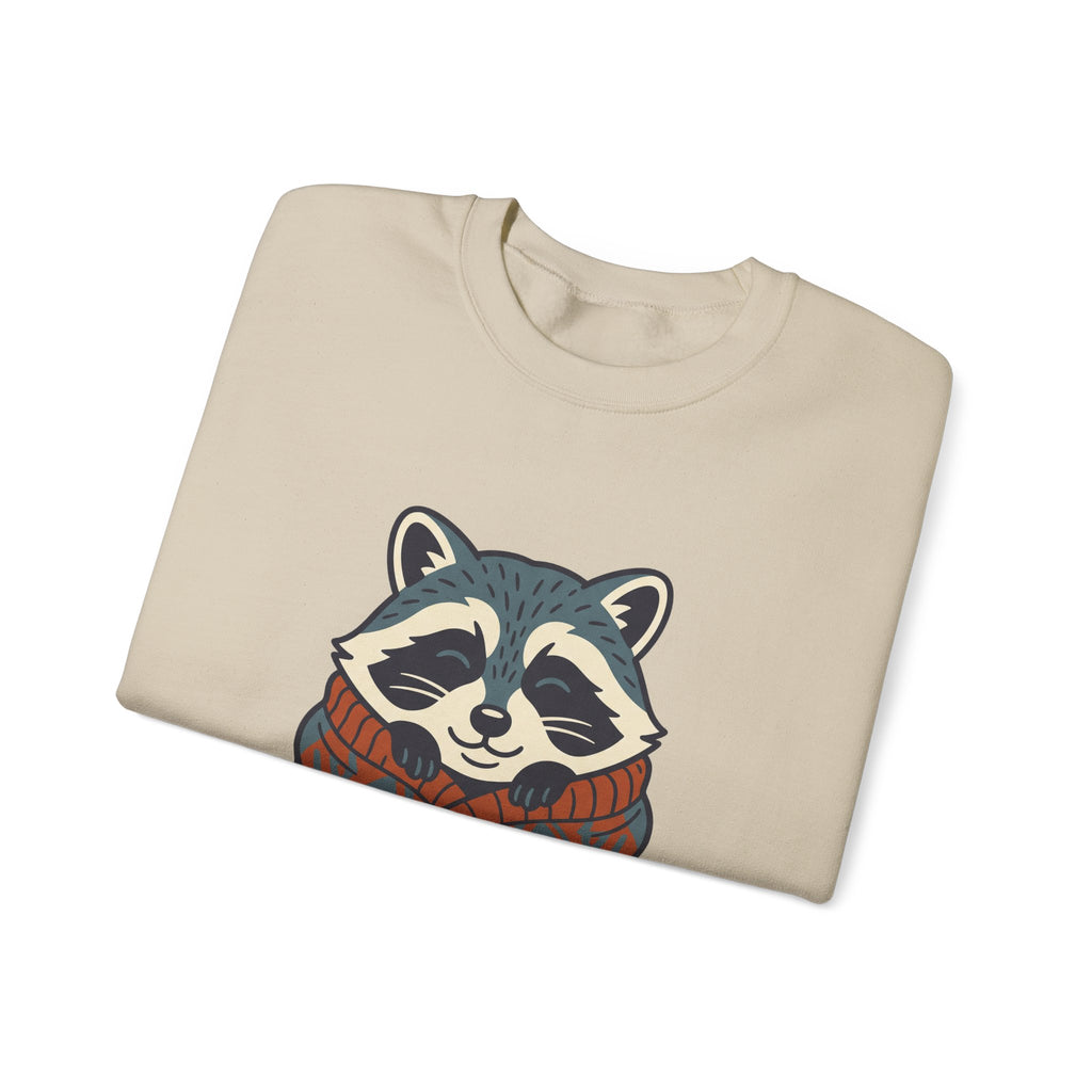 Cozy Raccoon Crewneck, Cute Trash Panda Sweatshirt