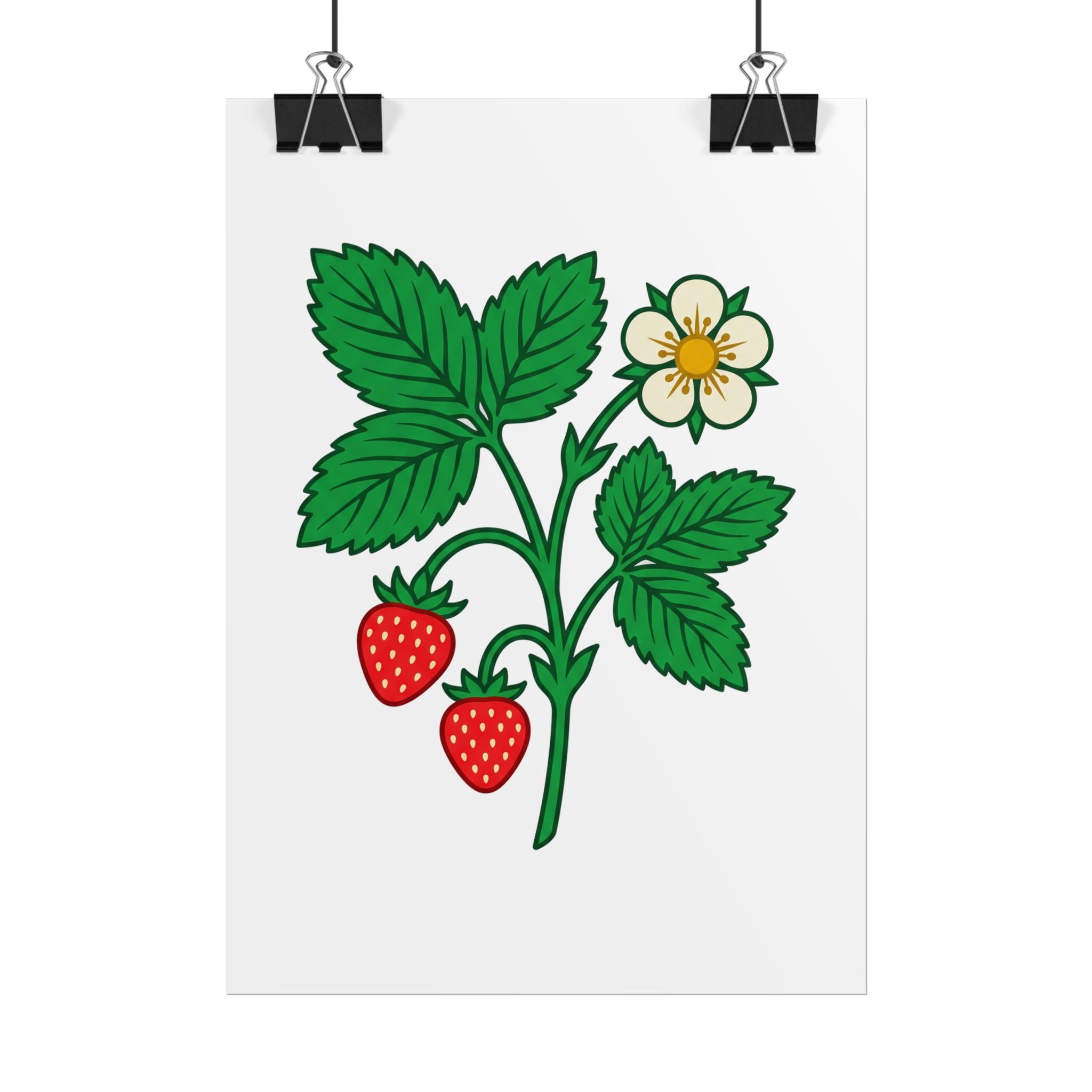 Wild Strawberry Sprig Poster