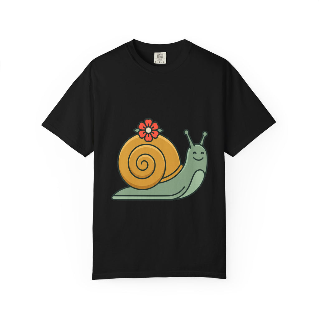 Snail with Flower Shell Tee