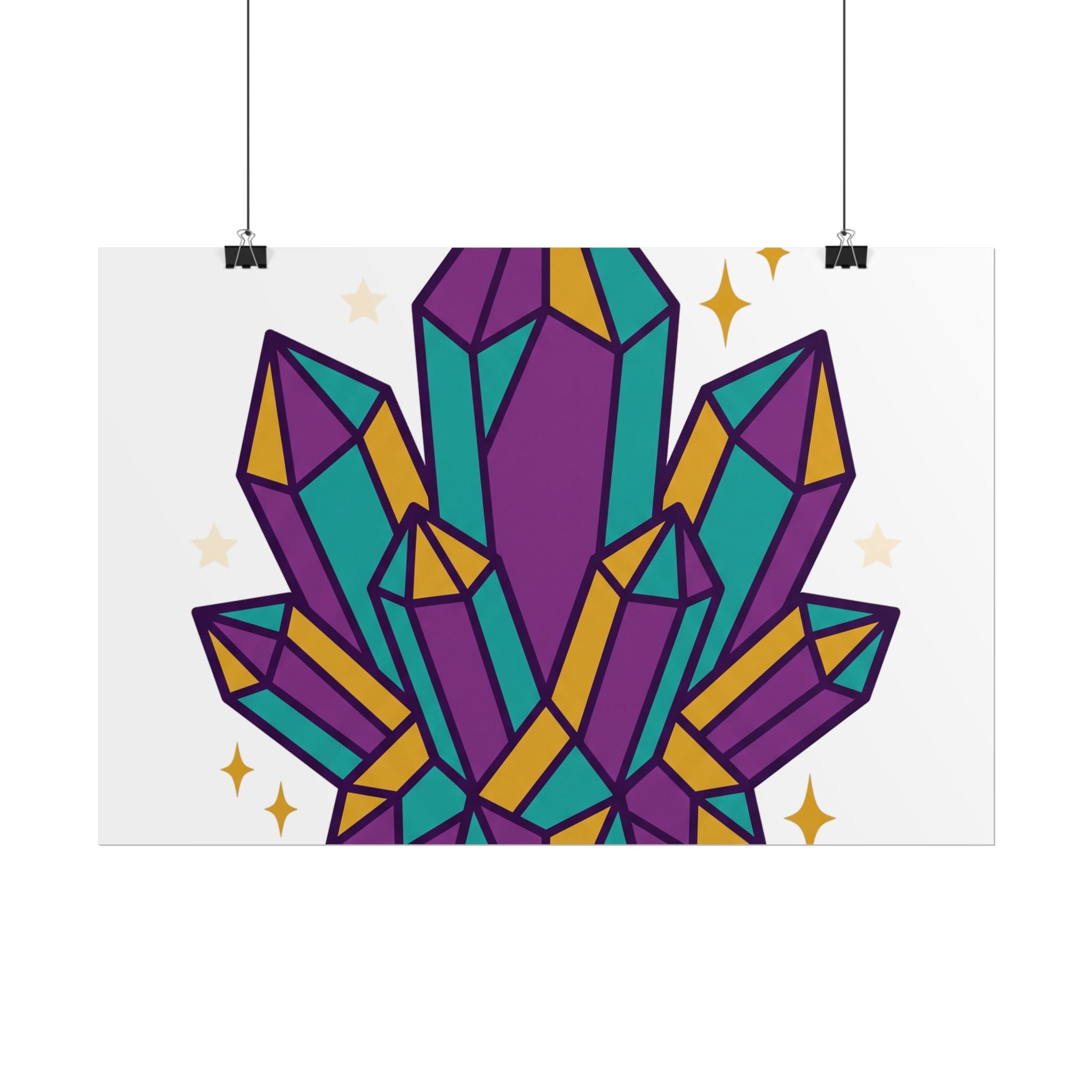 Crystal Cluster Sparkle Poster