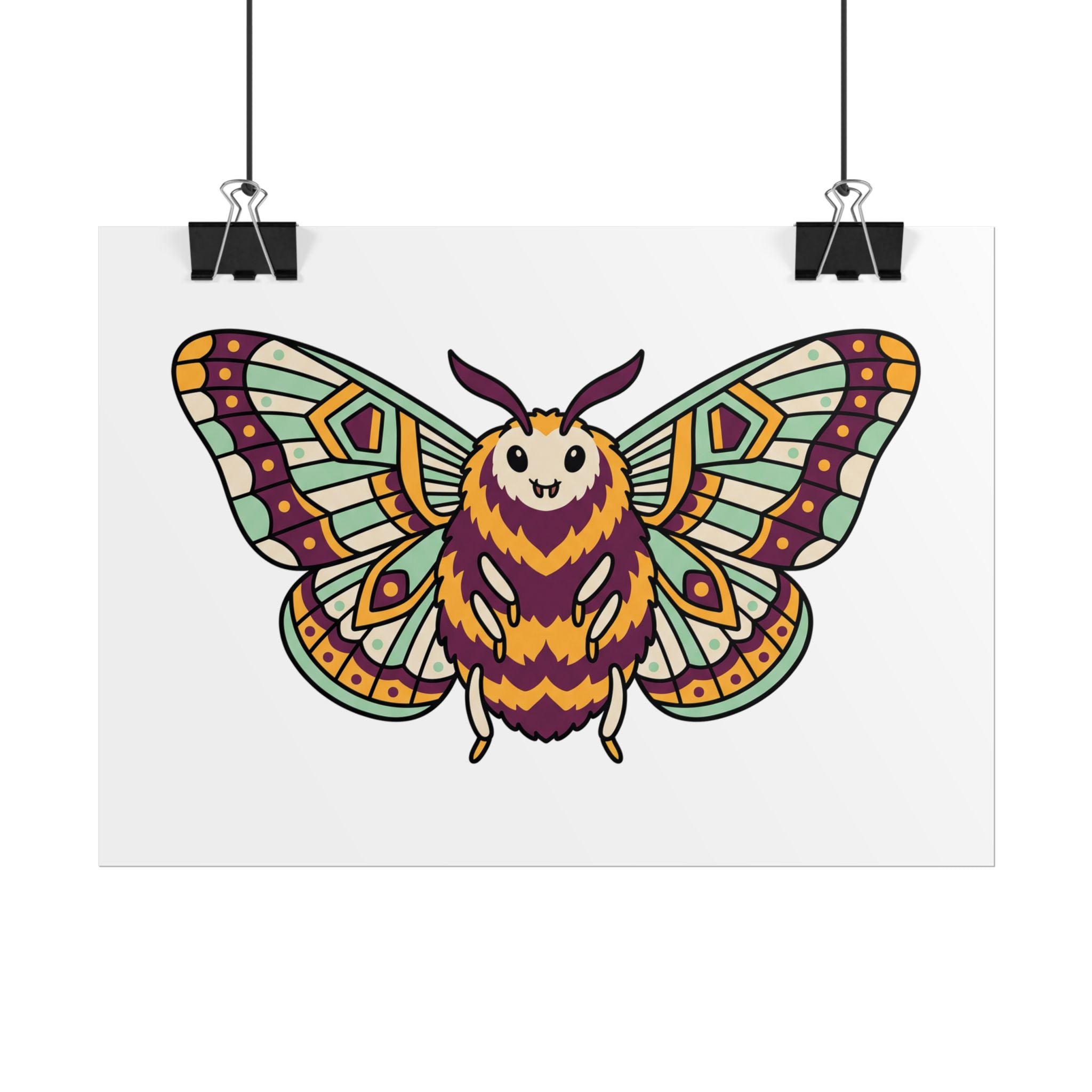 Fuzzy Moth Friend Poster