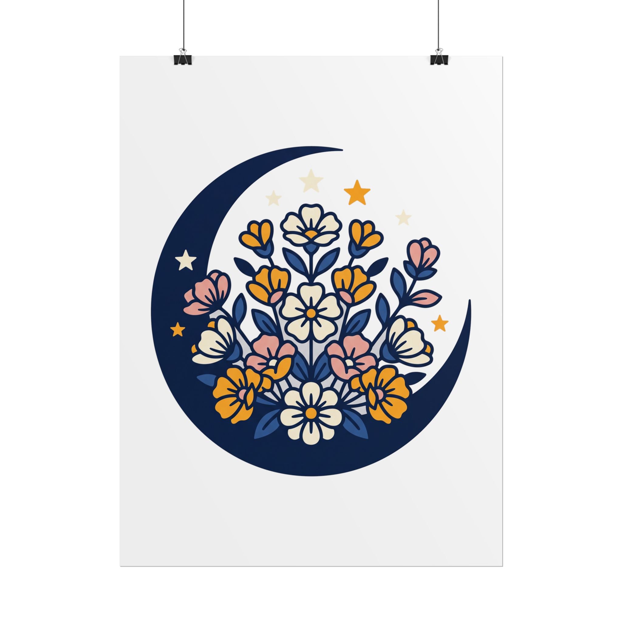 Moonflower Crescent Poster