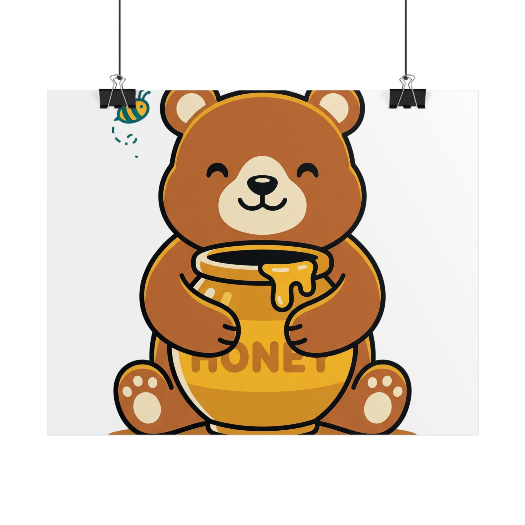 Bear with Honey Poster