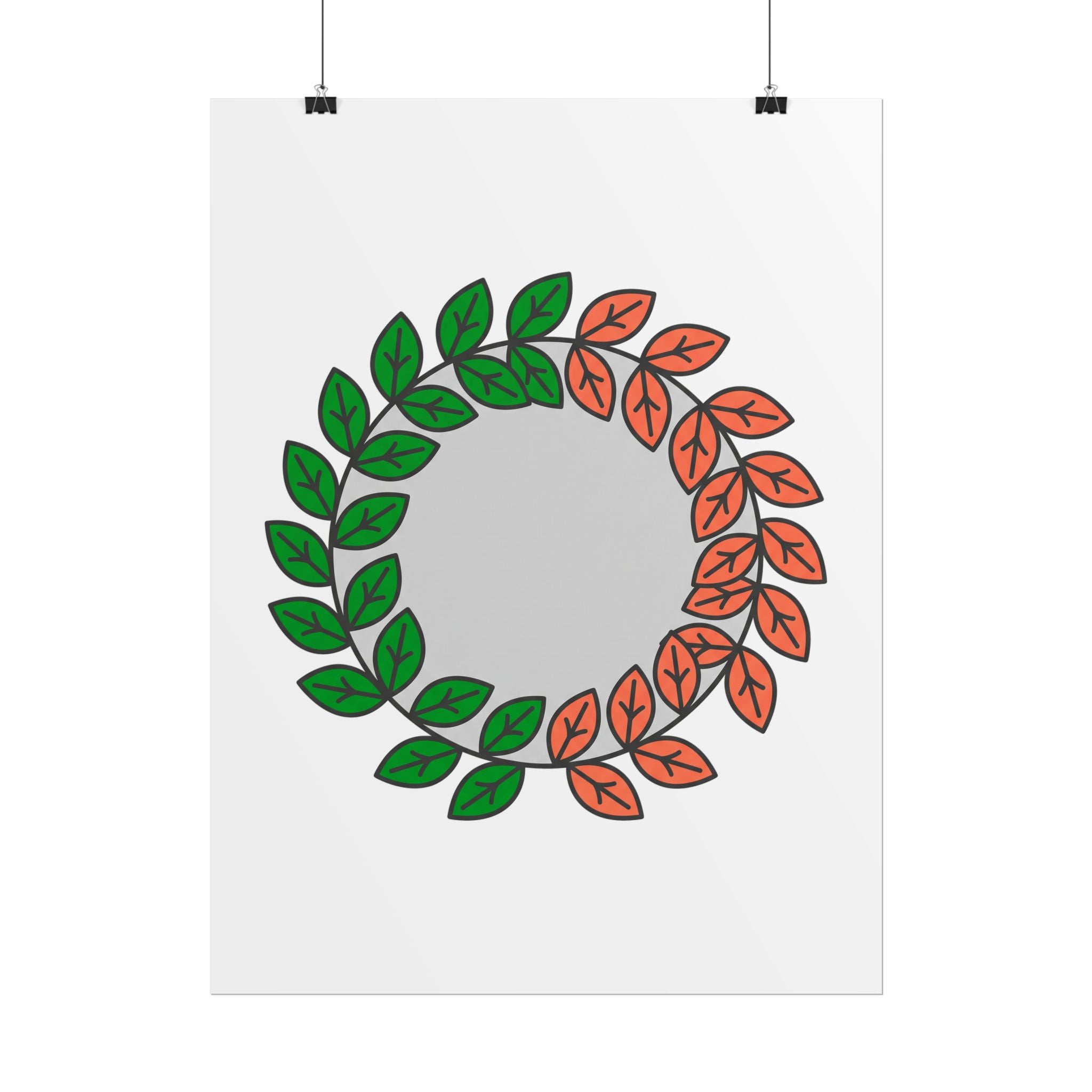 Leaf Wreath Poster