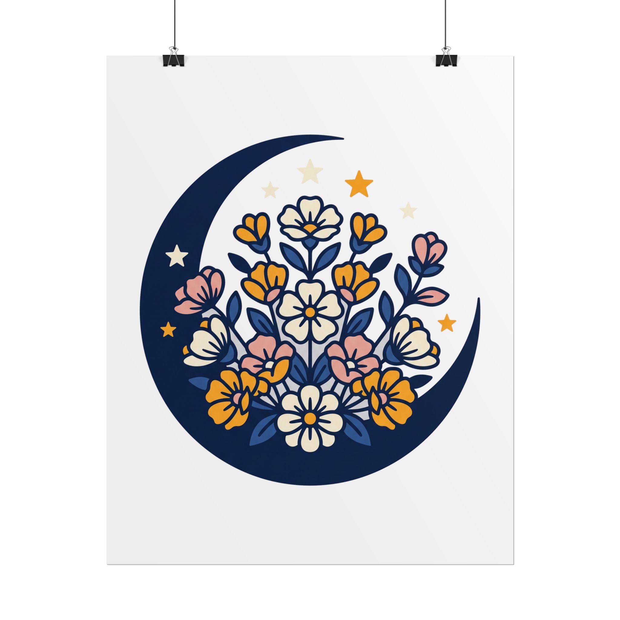 Moonflower Crescent Poster