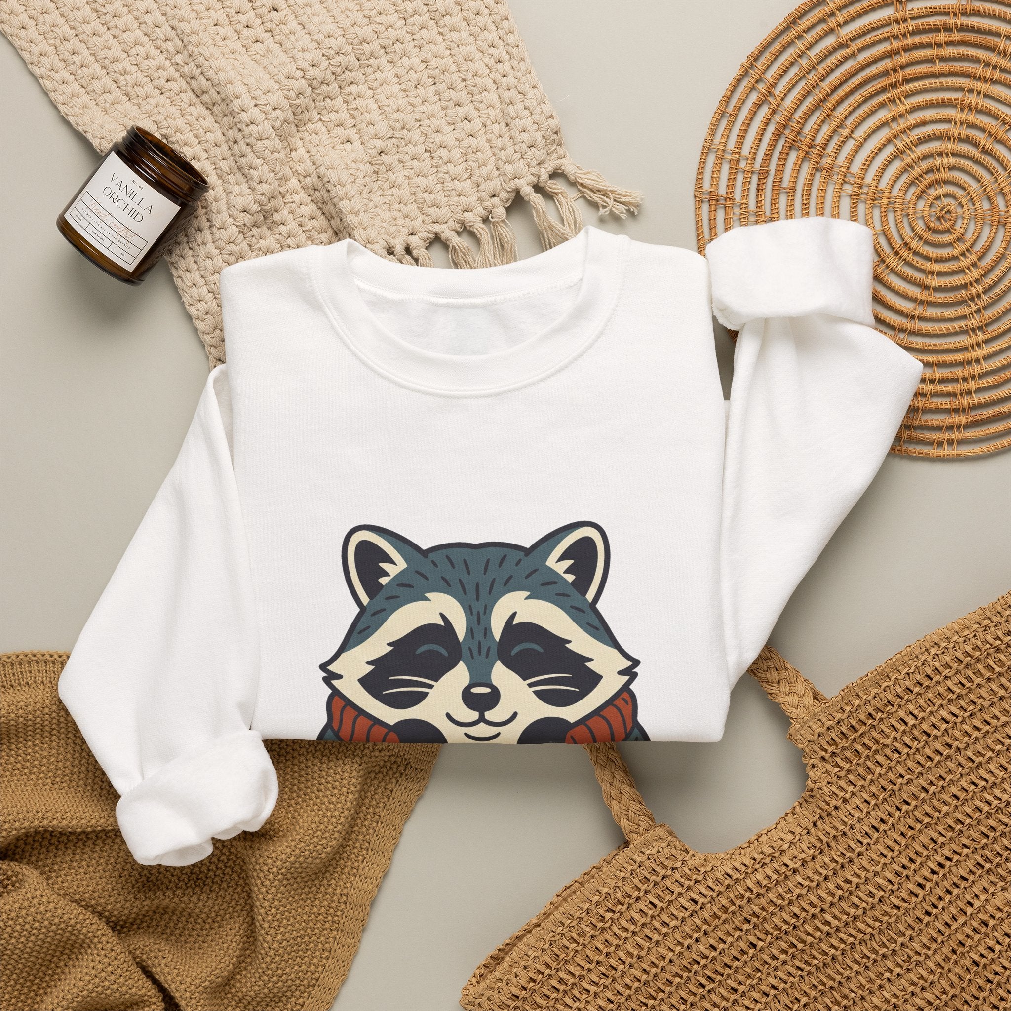 Cozy Raccoon Crewneck