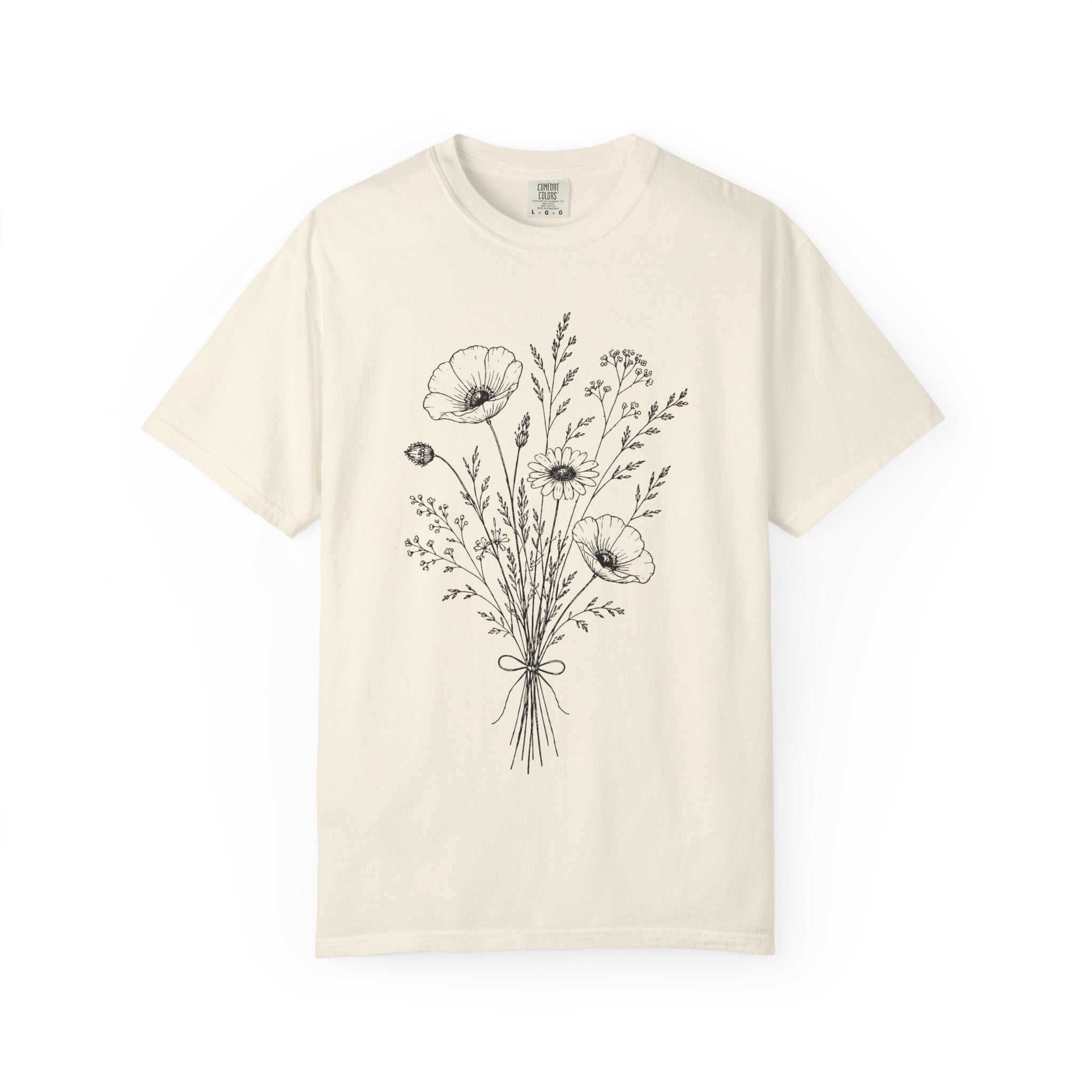Floral Bouquet Tee Poppy & Wildflower Graphic T-Shirt