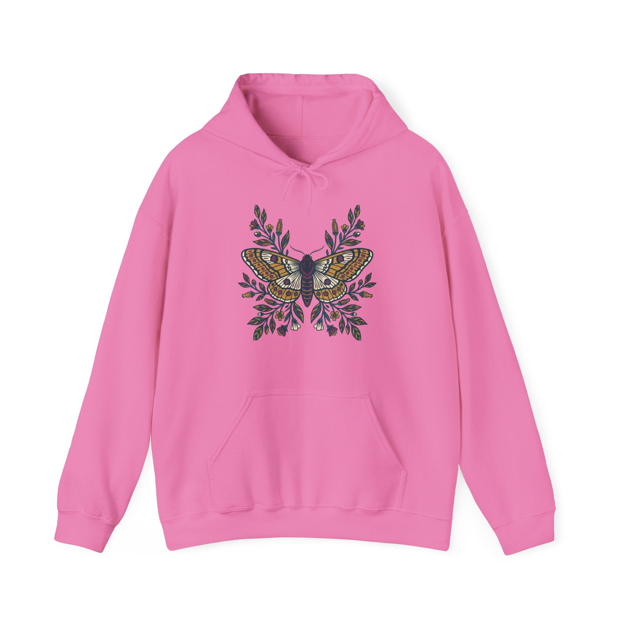 Botanical Moth and Flora Hoodie
