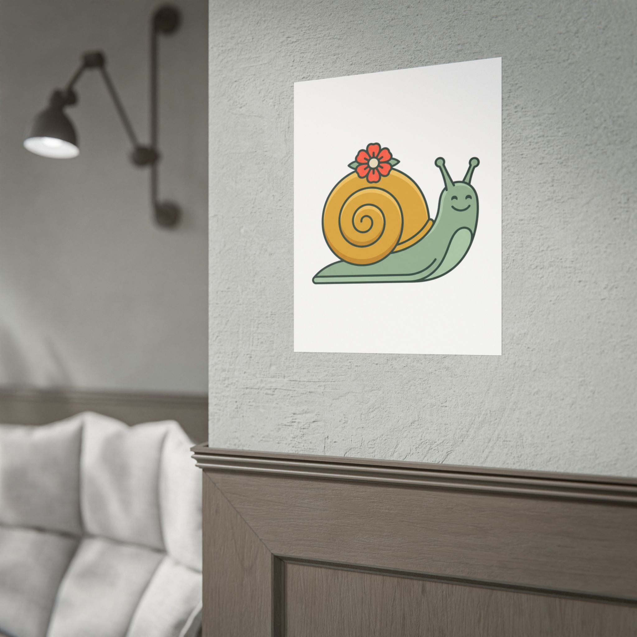Snail with Flower Shell Poster