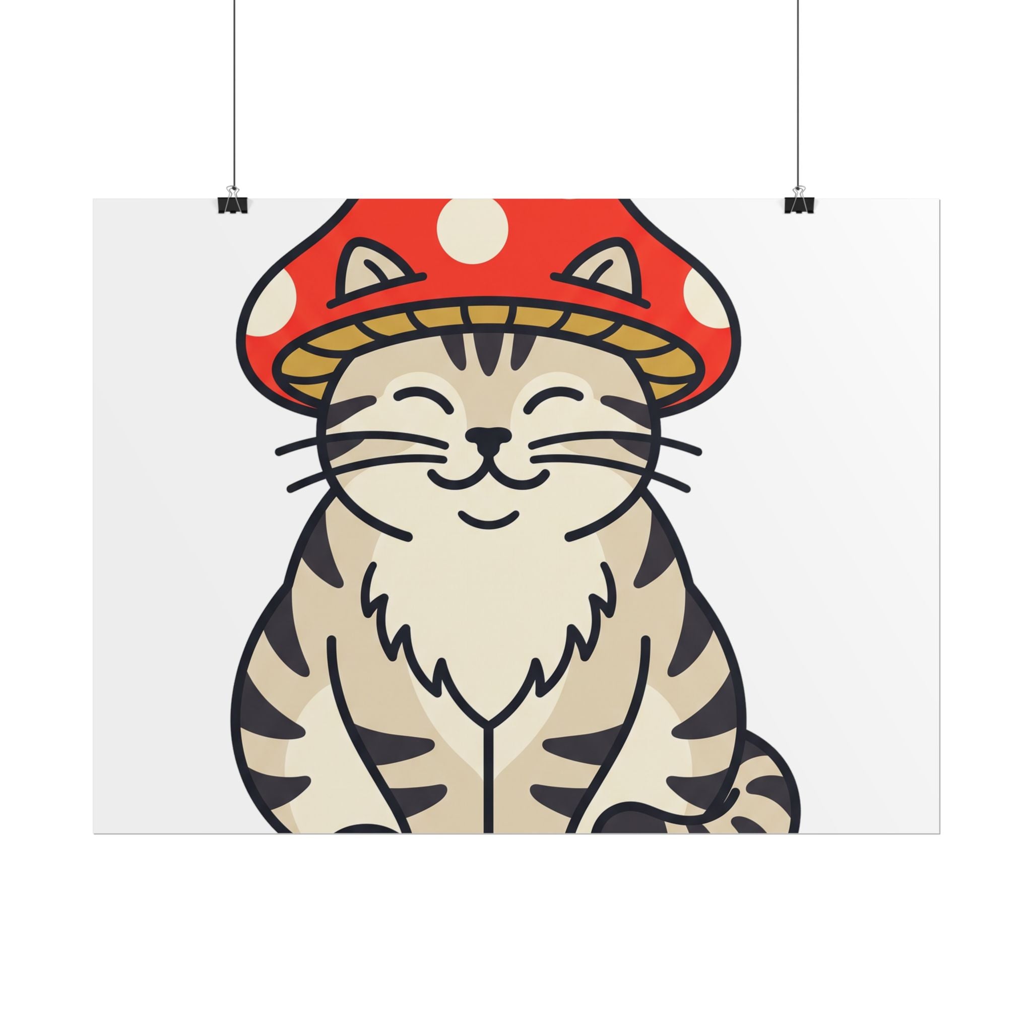 Mushroom Cat Poster