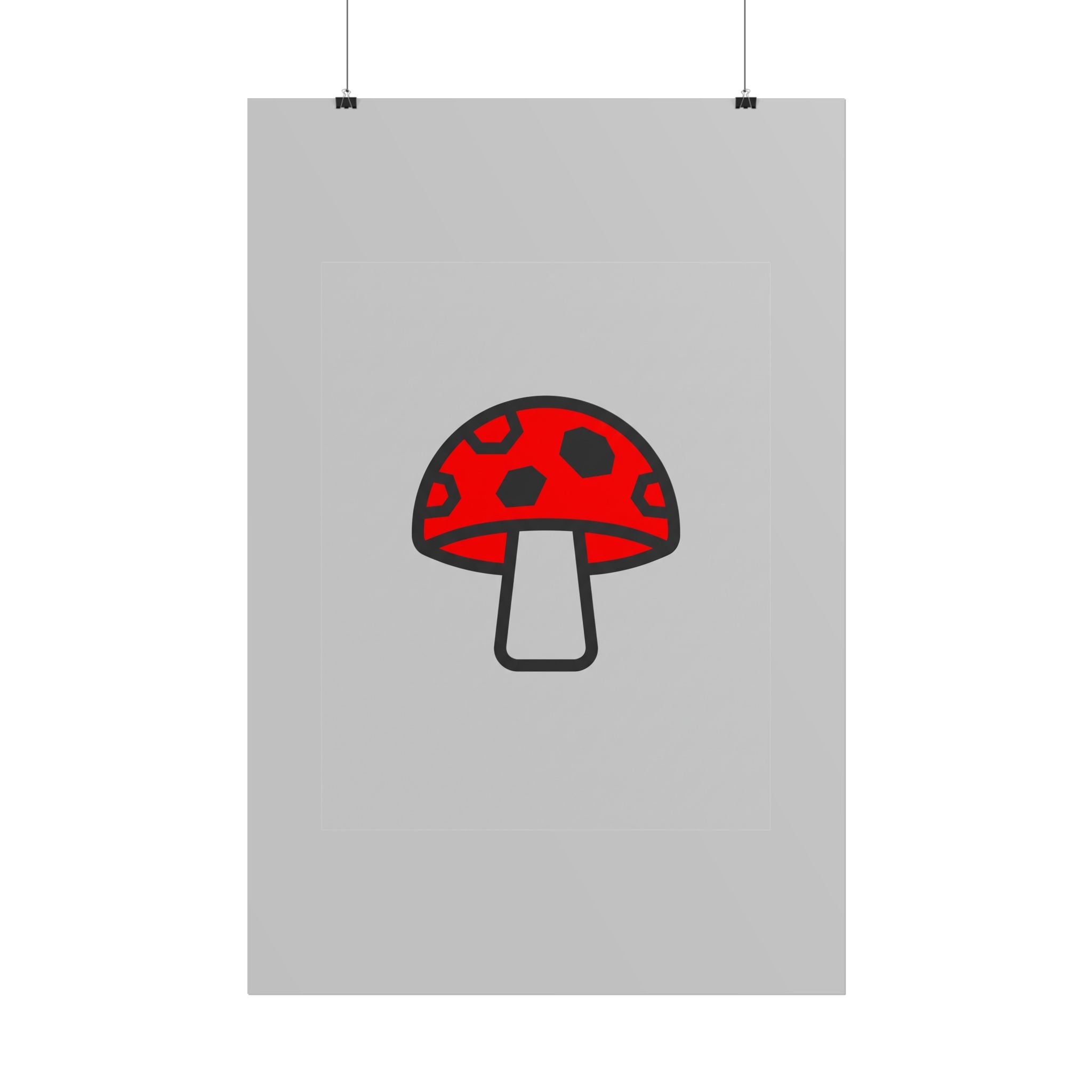 Minimal Mushroom Icon Poster