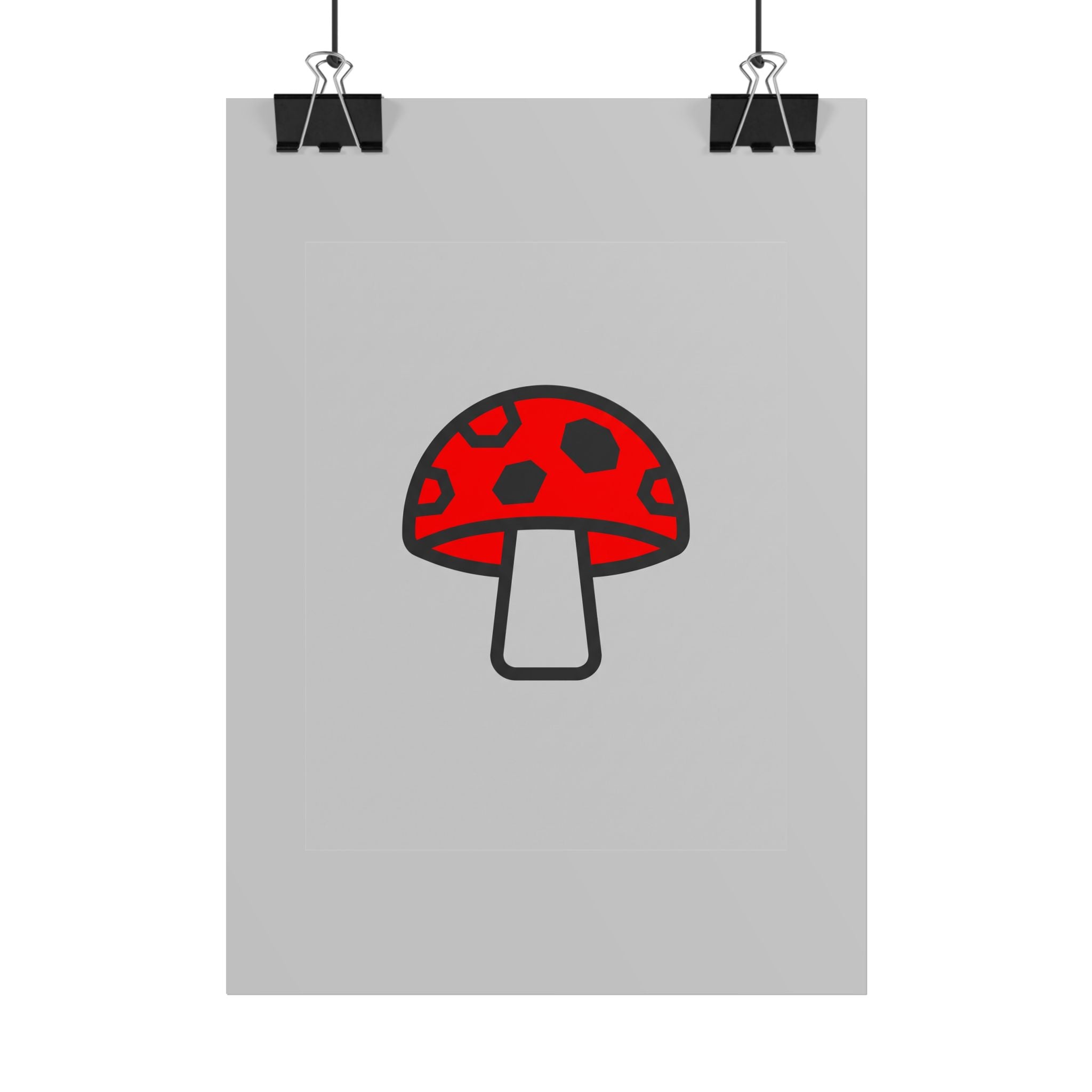 Minimal Mushroom Icon Poster
