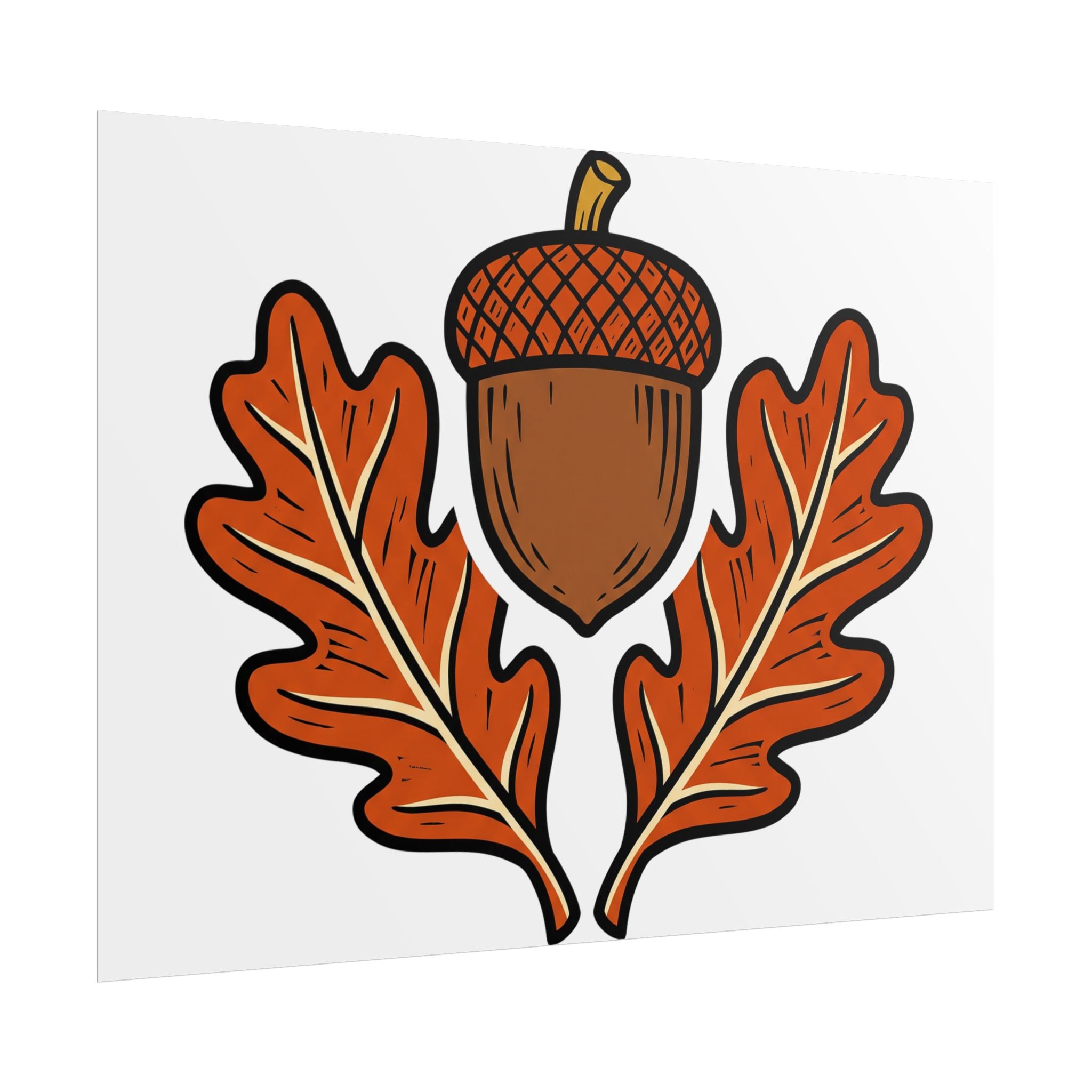 Acorn and Oak Leaf Poster
