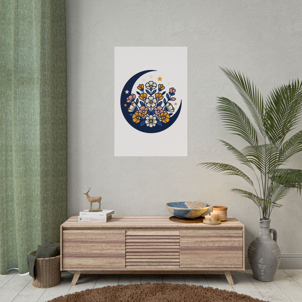 Moonflower Crescent Poster