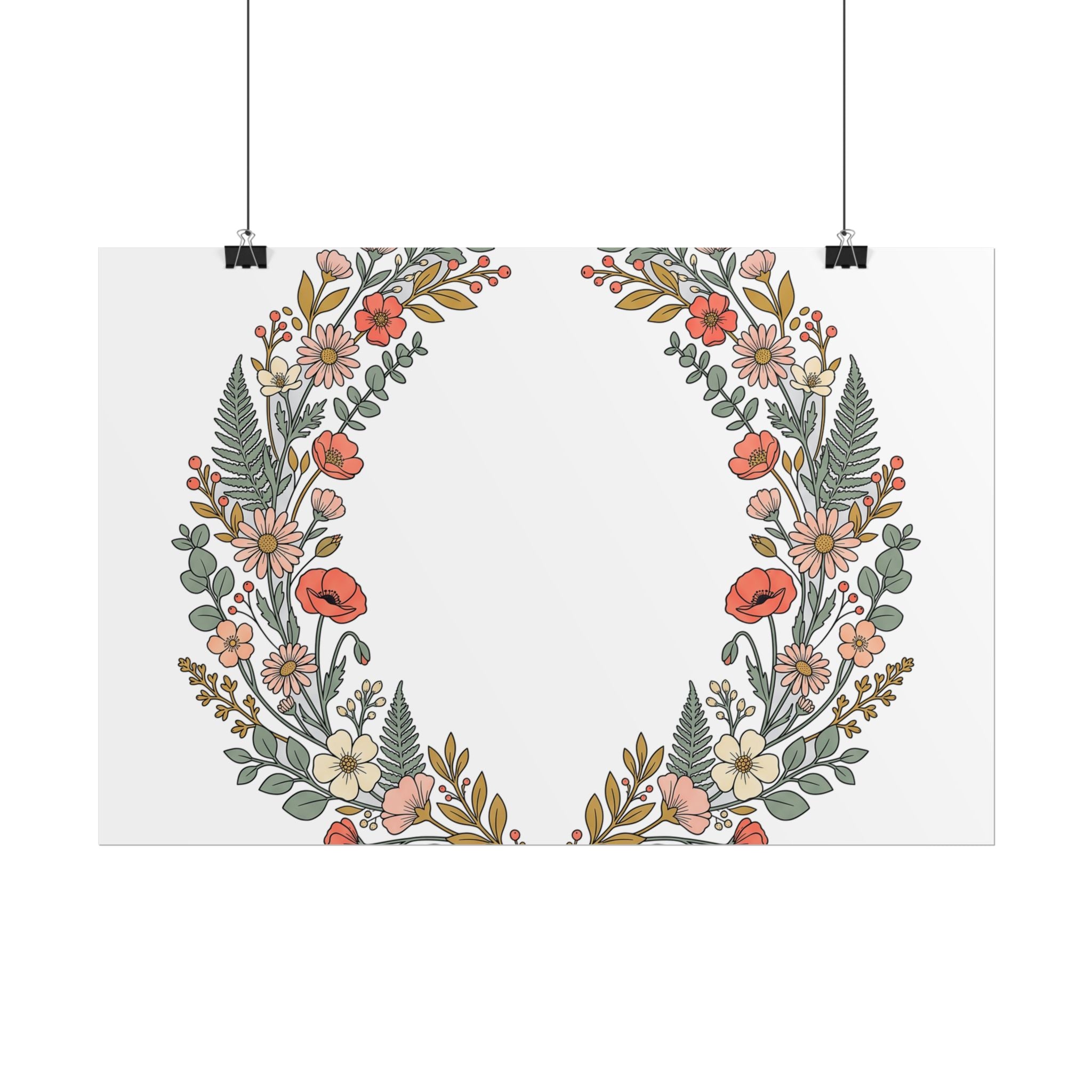 Pressed Flower Arch Poster