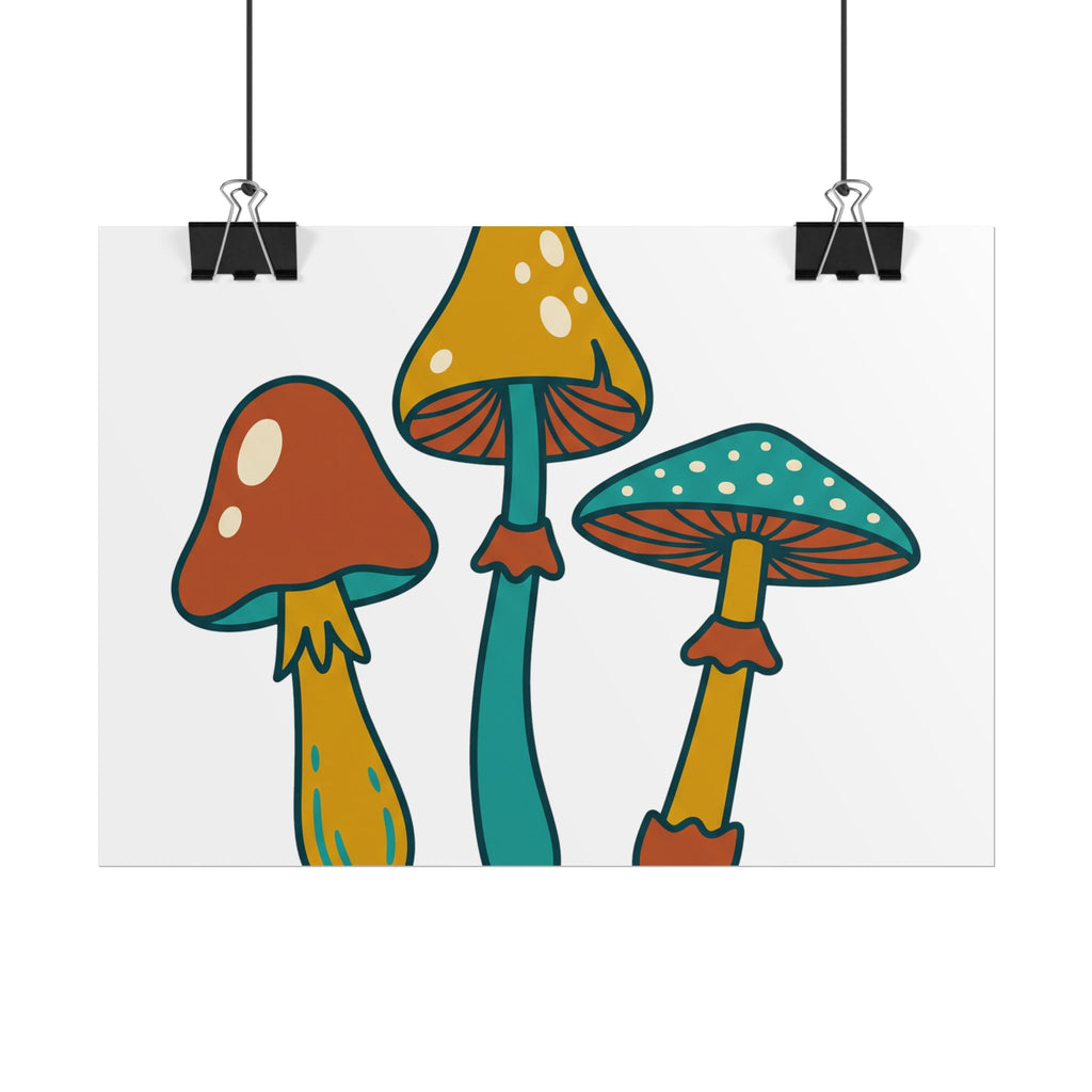 Mushroom Trio Botanical Poster