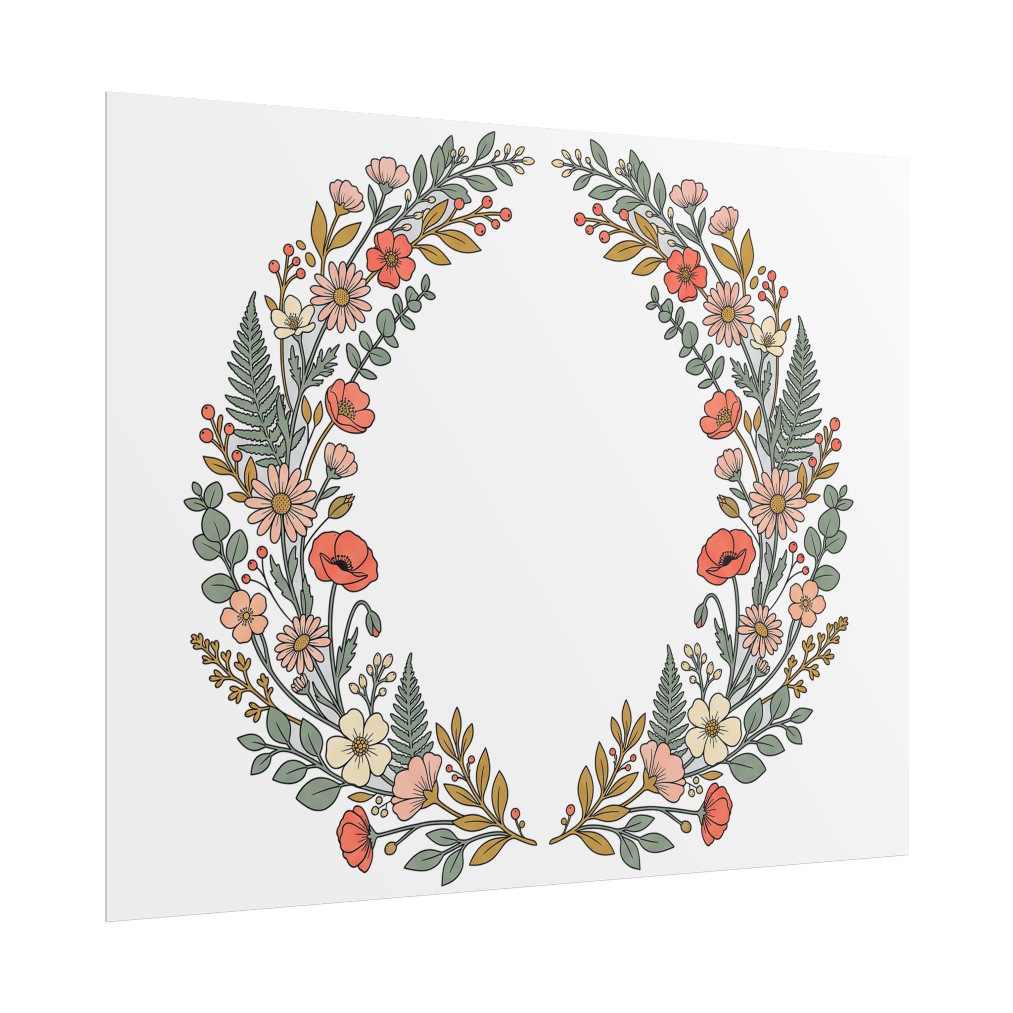 Pressed Flower Arch Poster