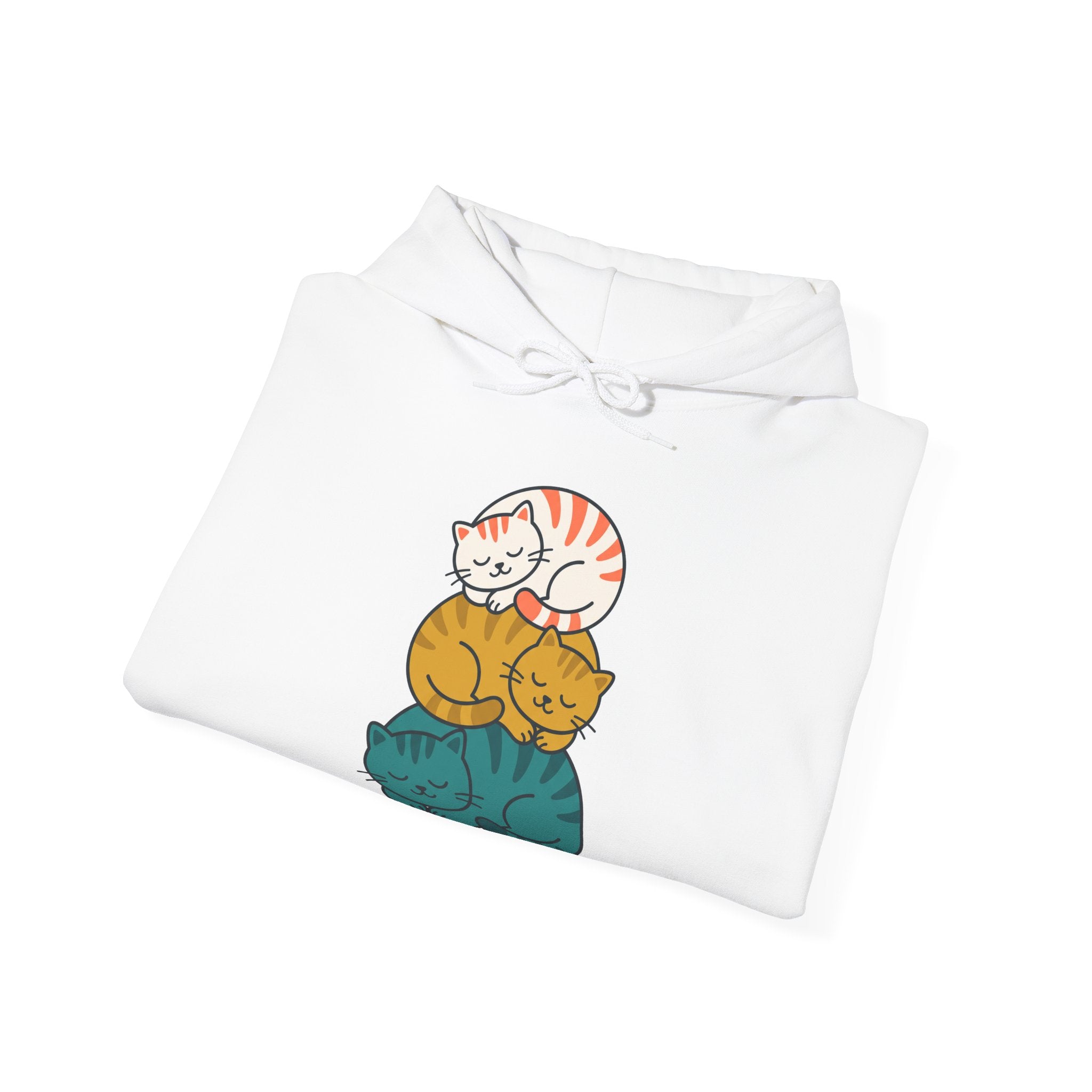 Sleepy Cat Stack Hoodie