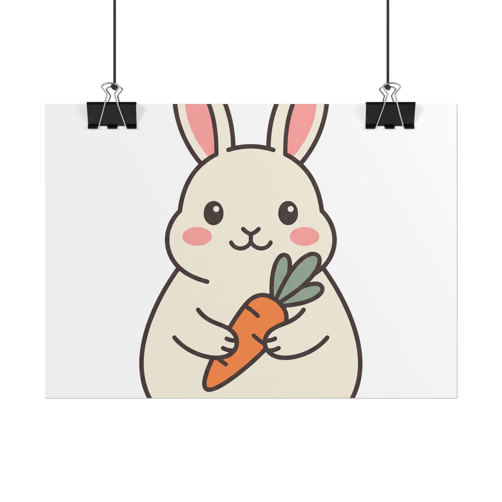 Bunny with Carrot Poster