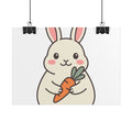 Bunny with Carrot Poster