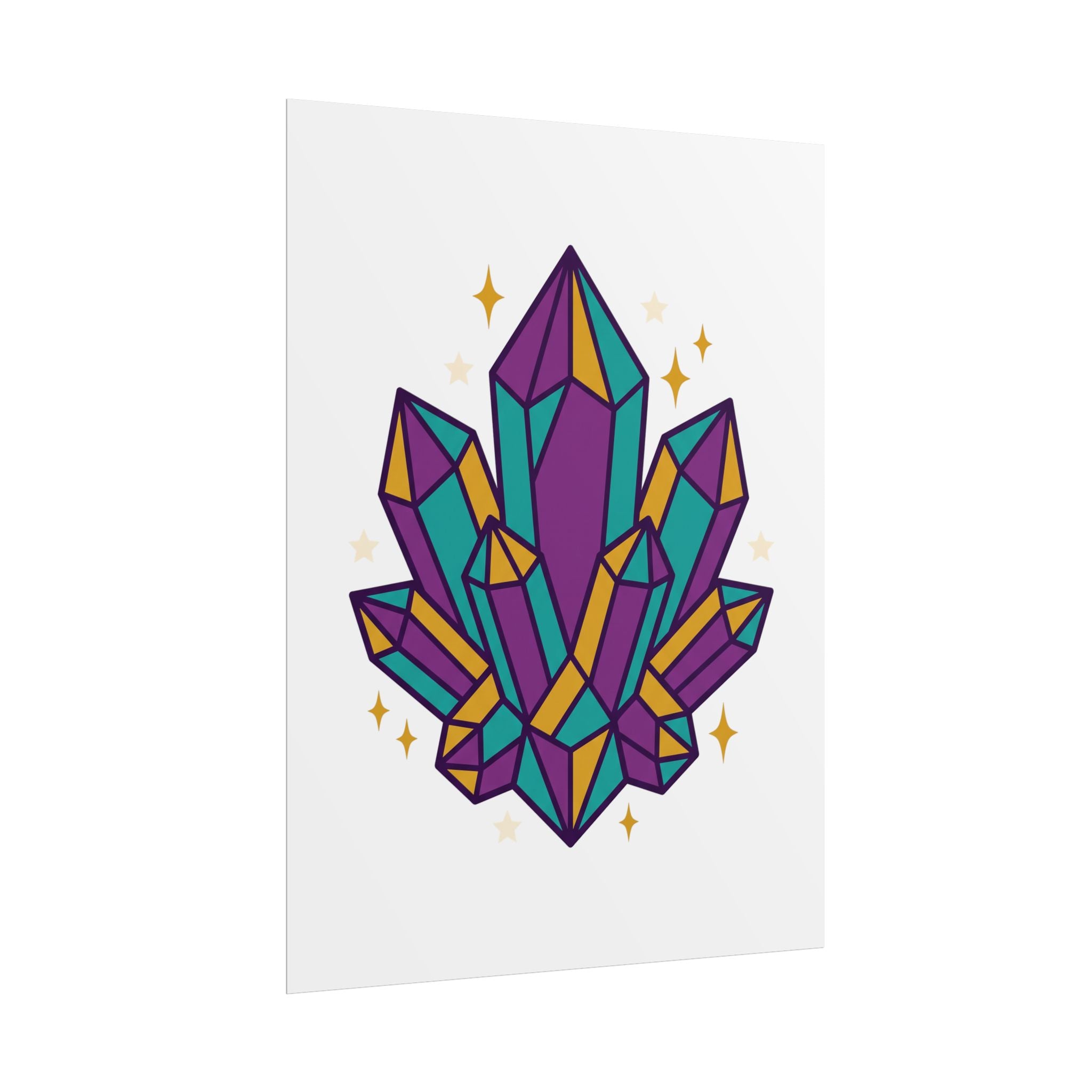 Crystal Cluster Sparkle Poster