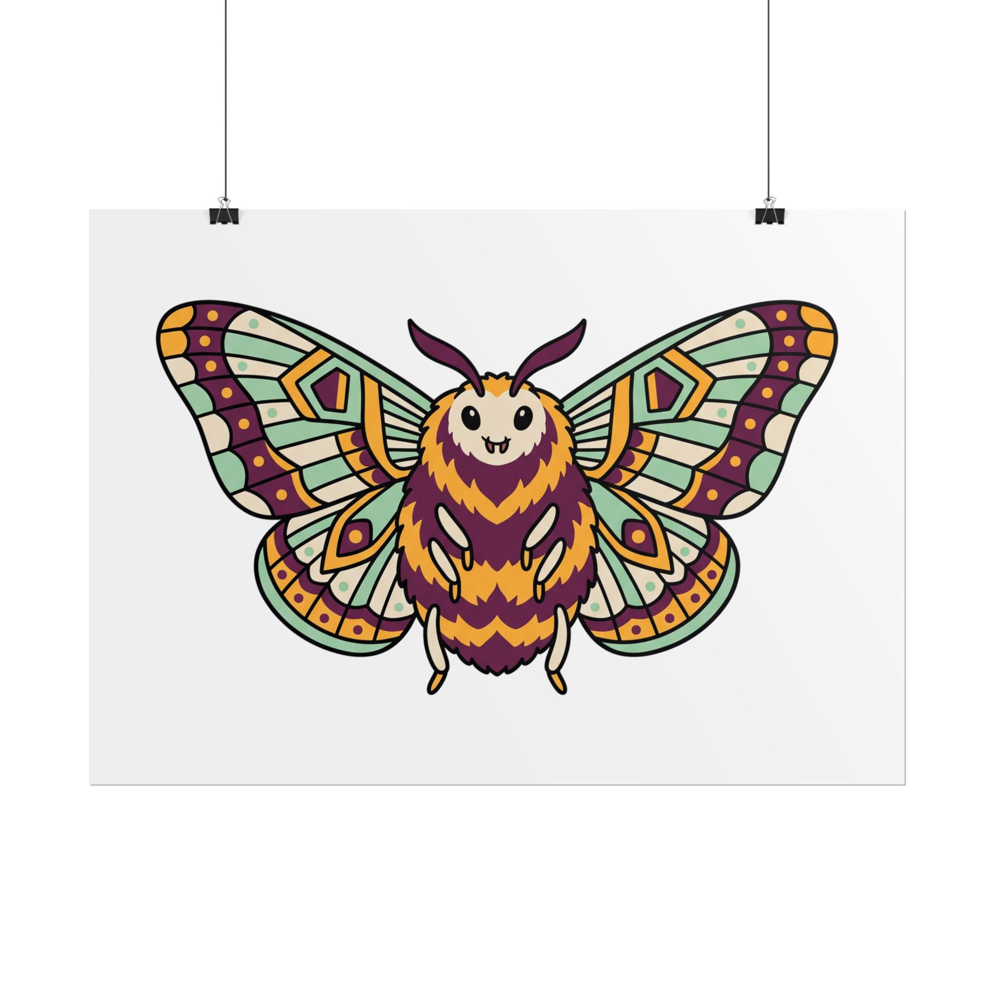Fuzzy Moth Friend Poster