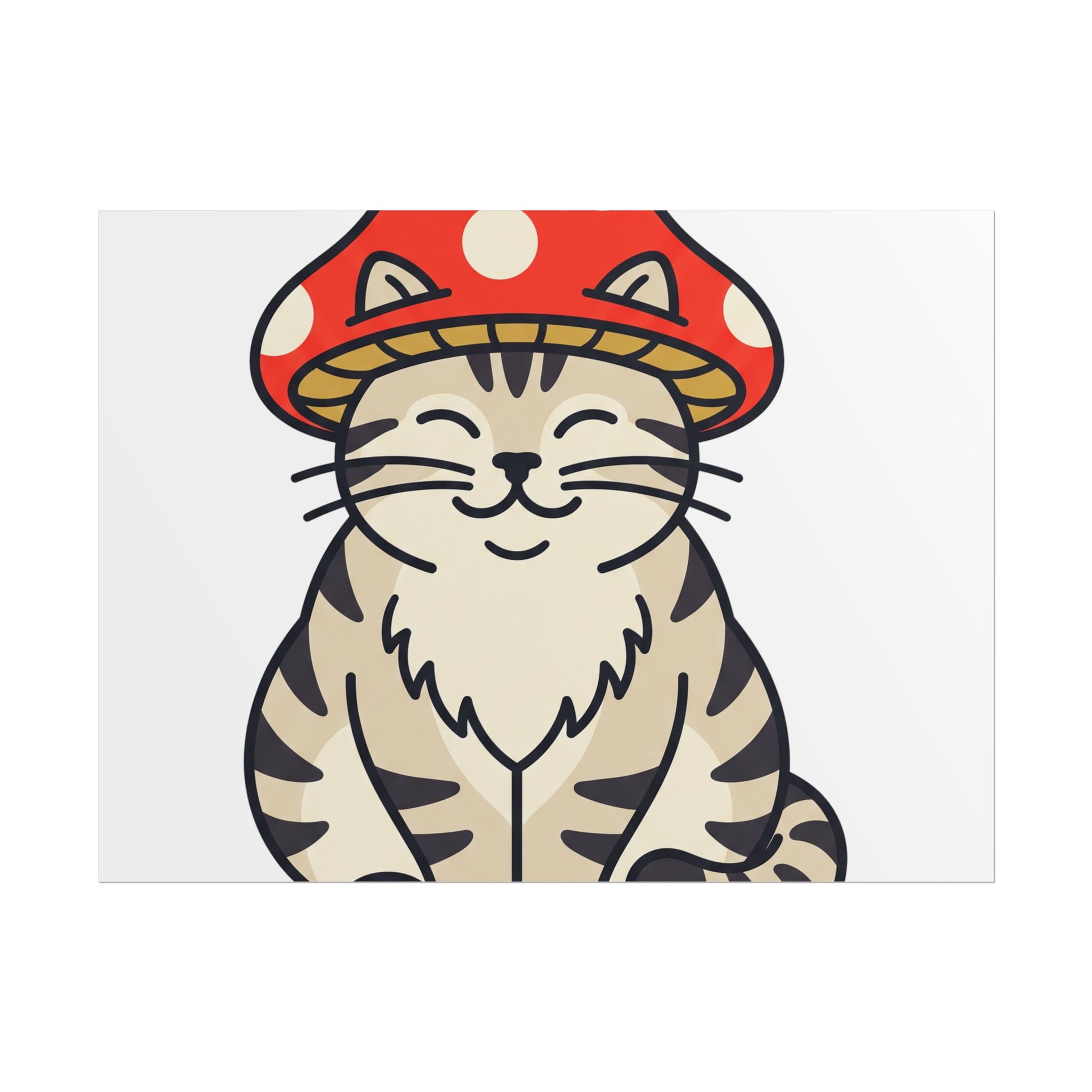 Mushroom Cat Poster
