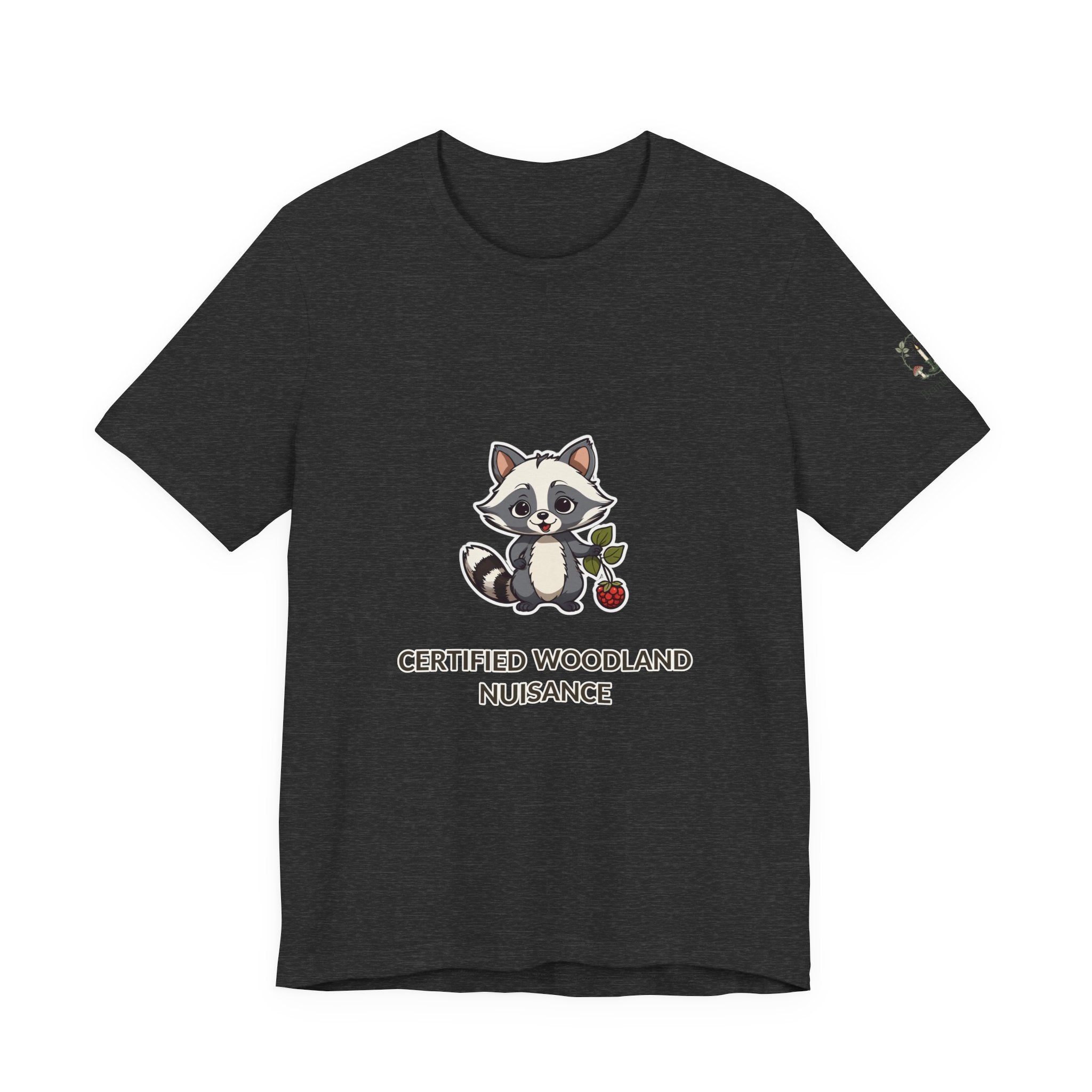 Certified Woodland Nuisance Tee — Cute Raccoon Graphic T-Shirt