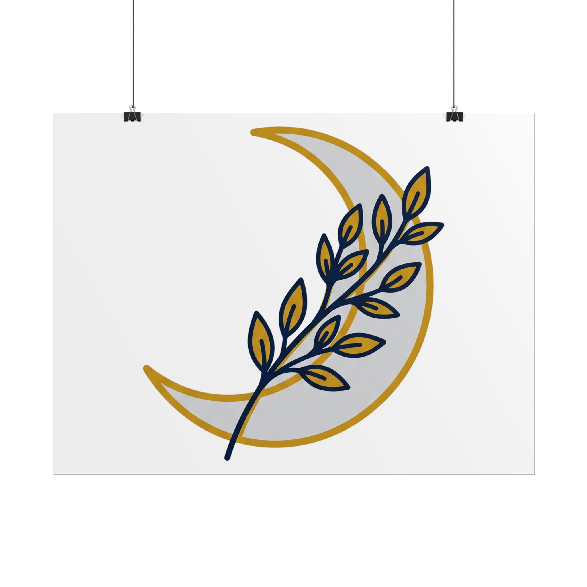 Crescent Moon Branch Poster