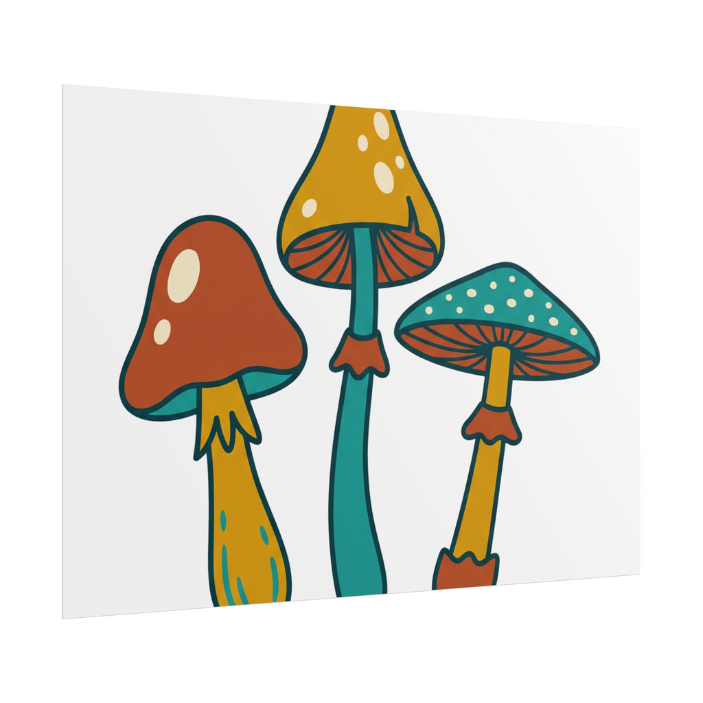 Mushroom Trio Botanical Poster