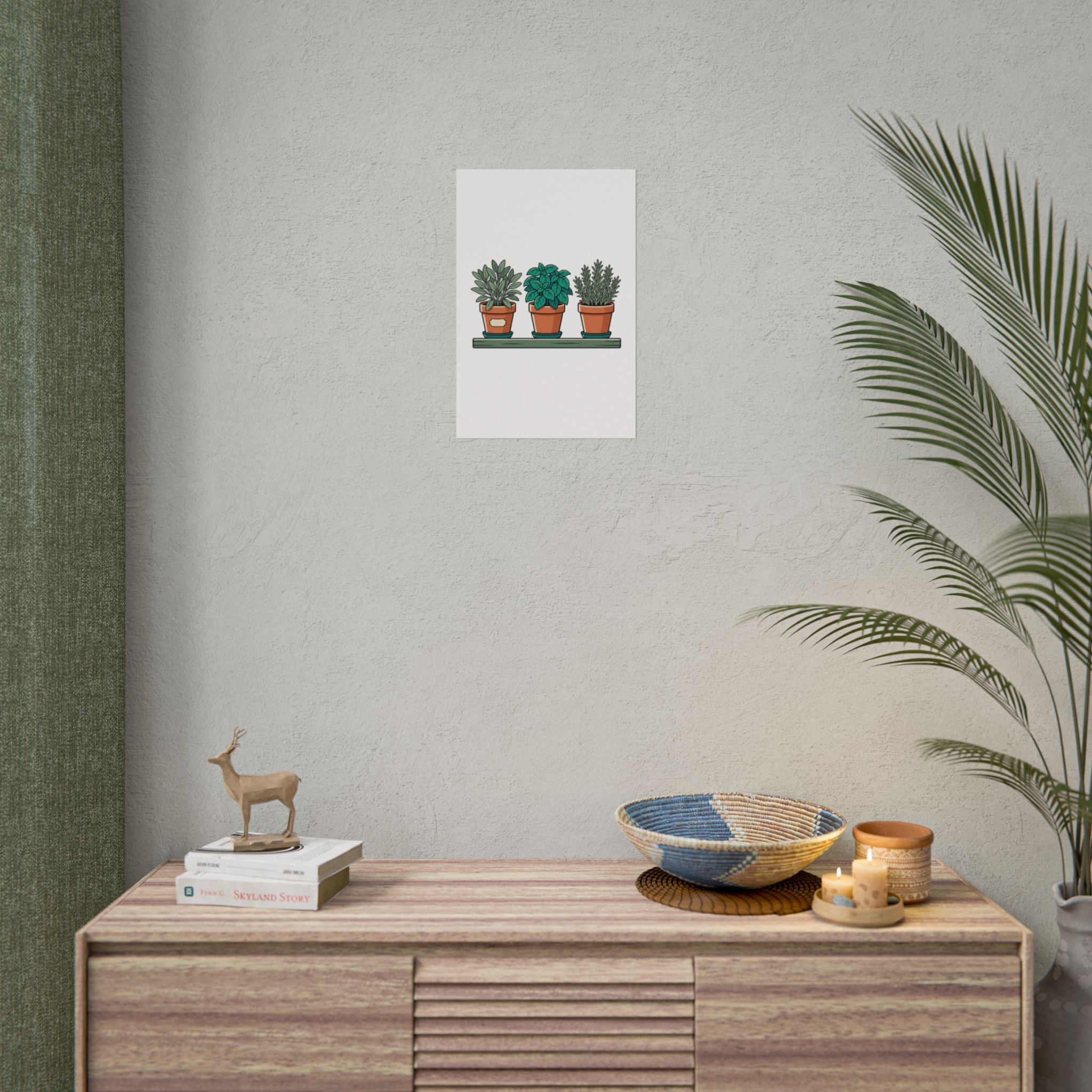 Cottage Window Herbs Poster