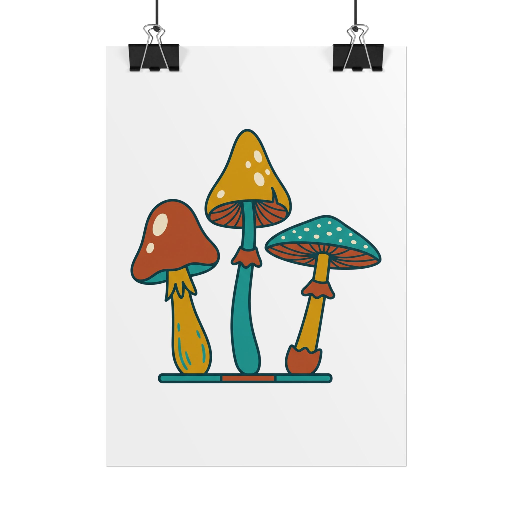 Mushroom Trio Botanical Poster