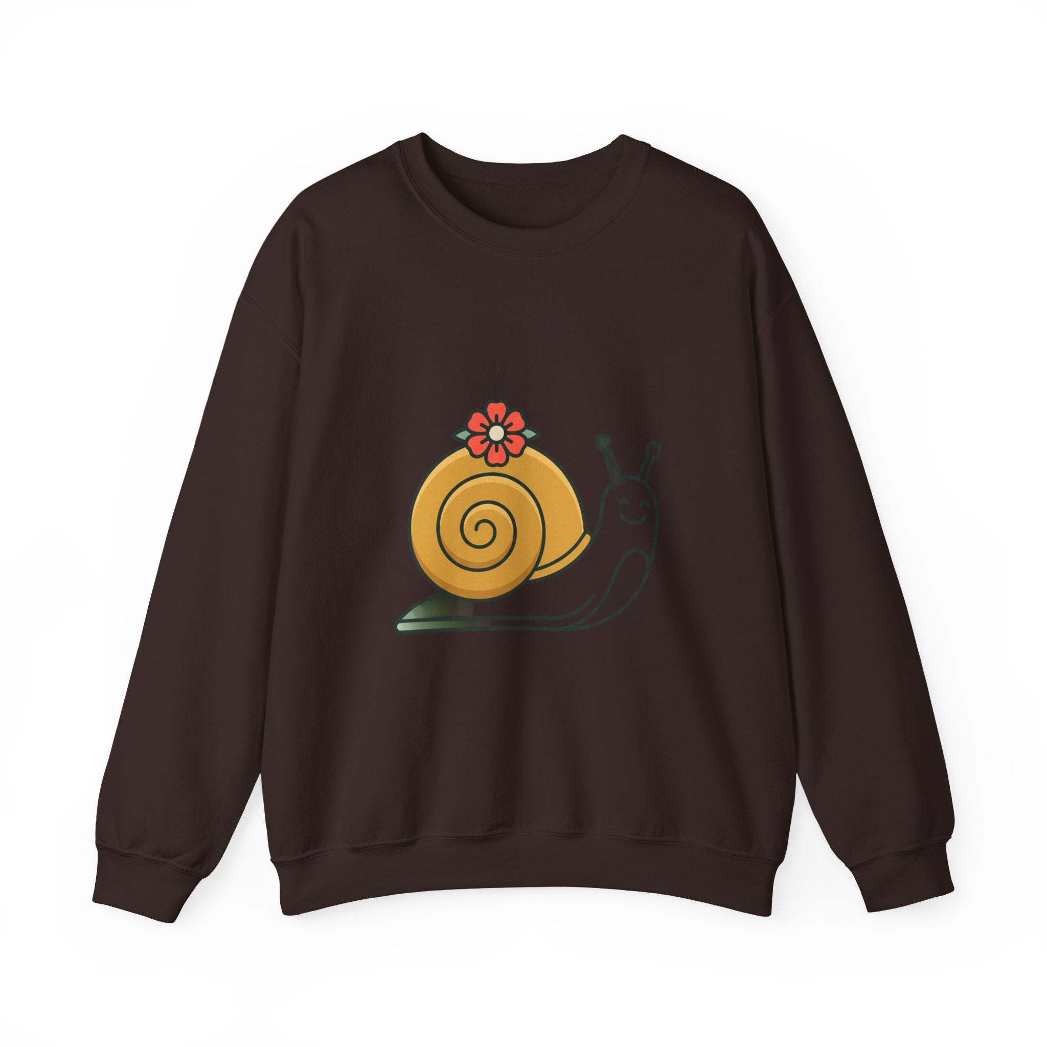 Cute Snail Graphic Sweatshirt – Floral Shell Cozy Crewneck