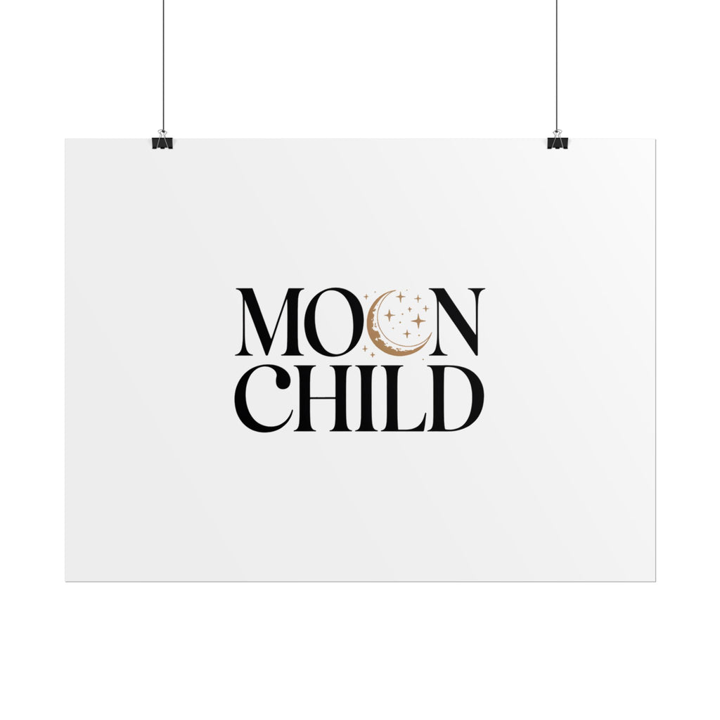 Moon Child Poster, original woodland wall art printed to order
