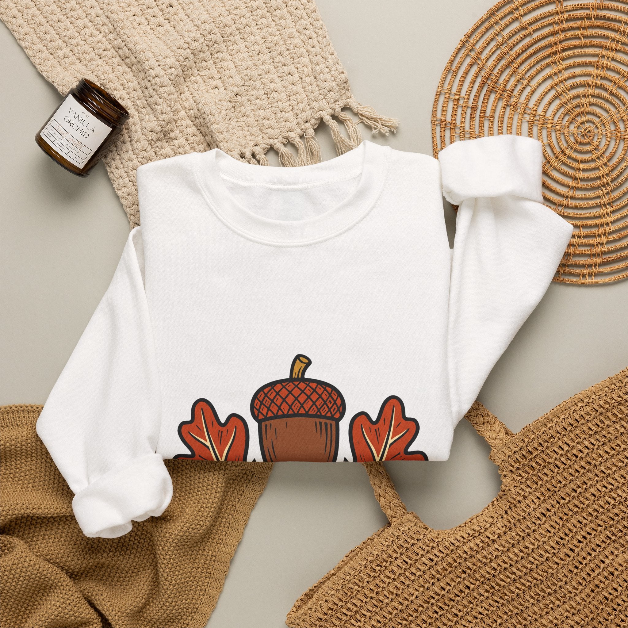 Acorn and Oak Leaf Crewneck