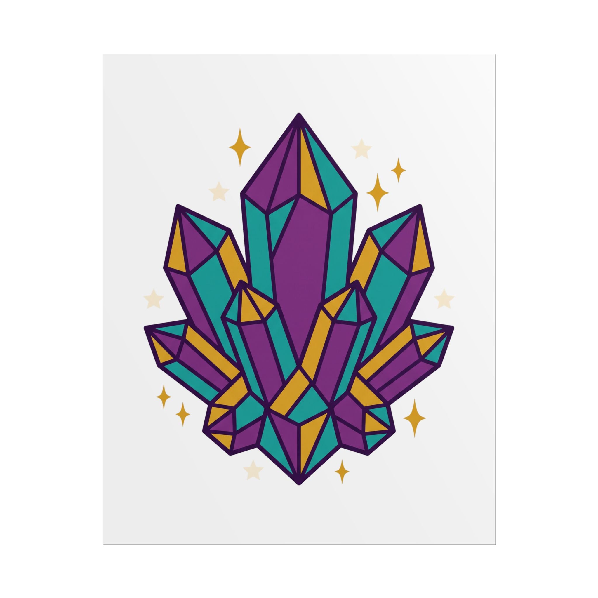 Crystal Cluster Sparkle Poster