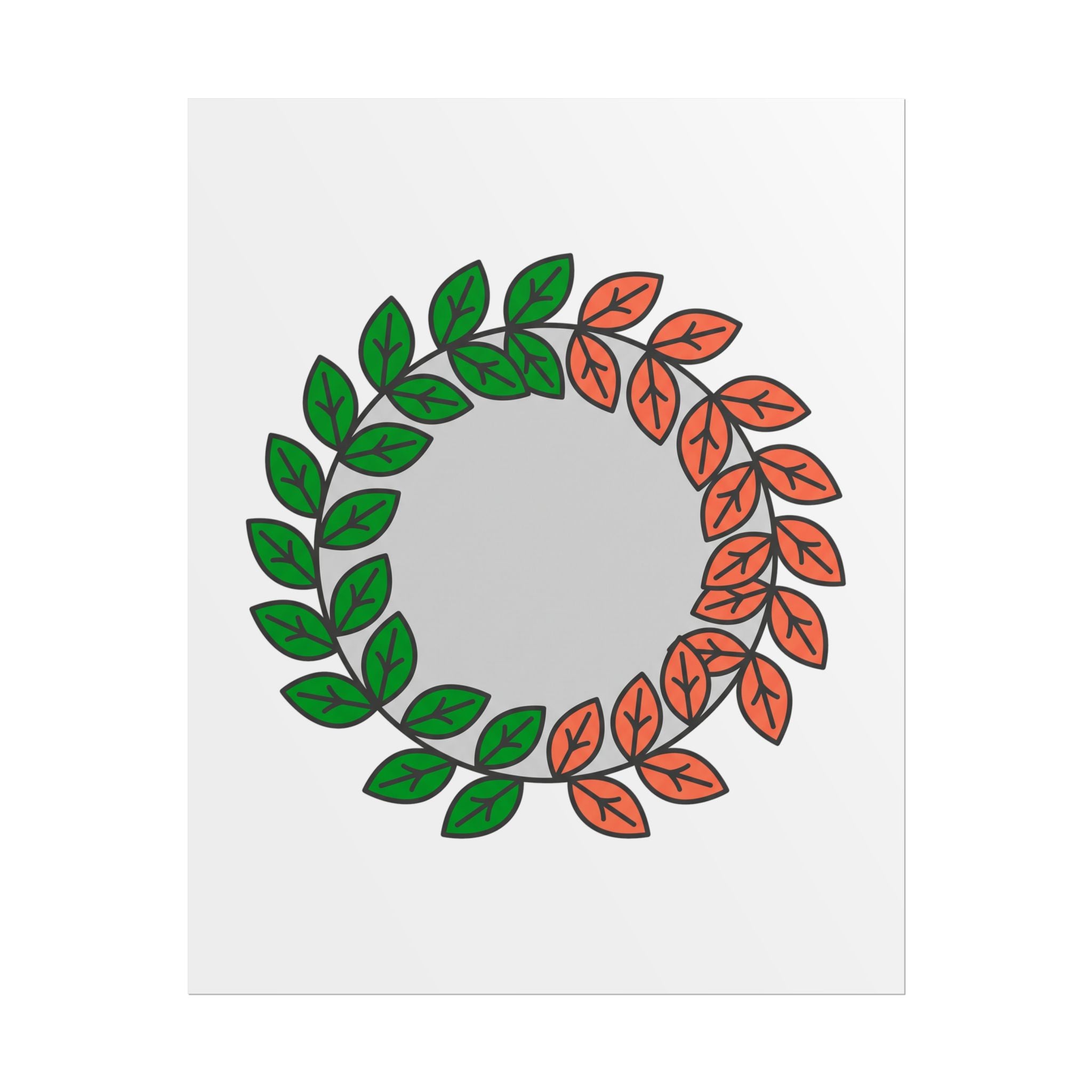 Leaf Wreath Poster