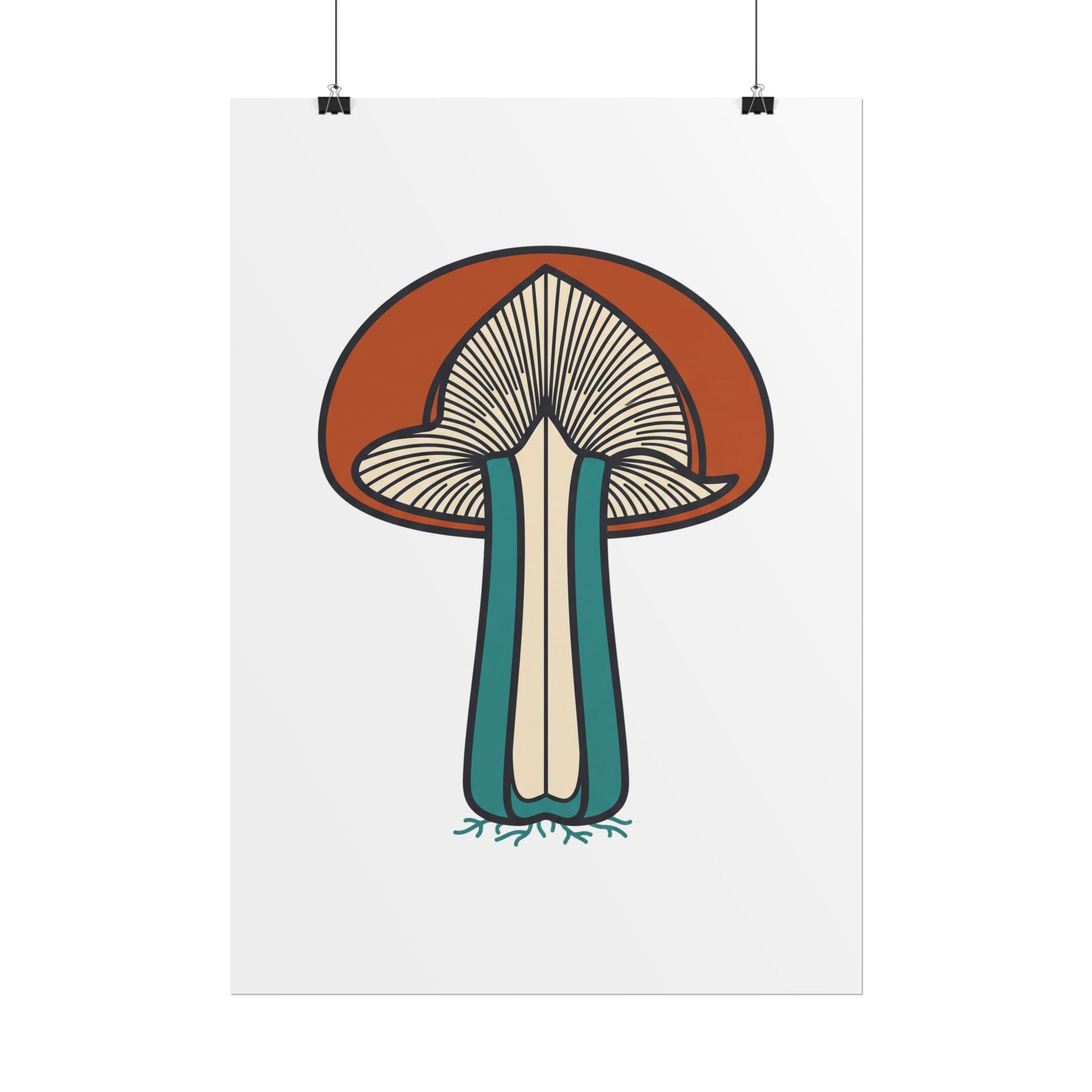 Mushroom Cross Section Poster