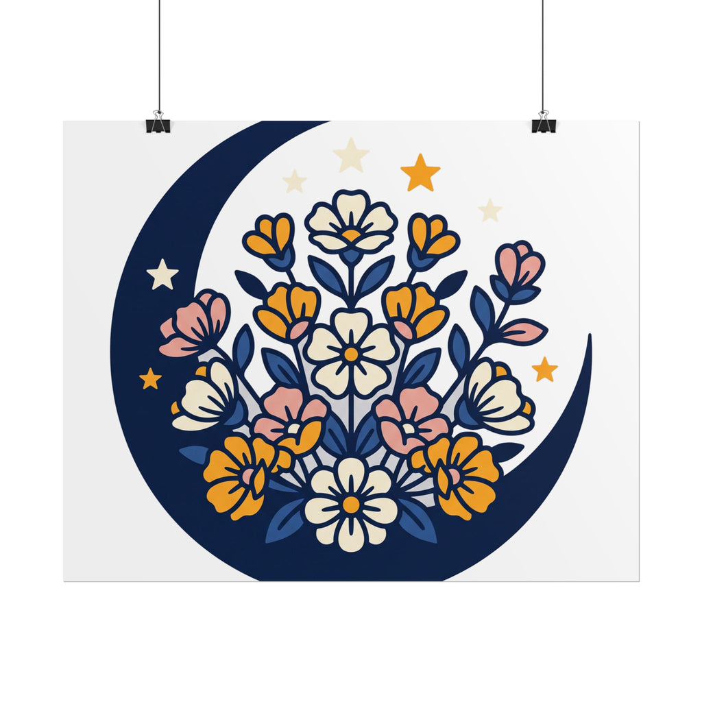 Moonflower Crescent Poster