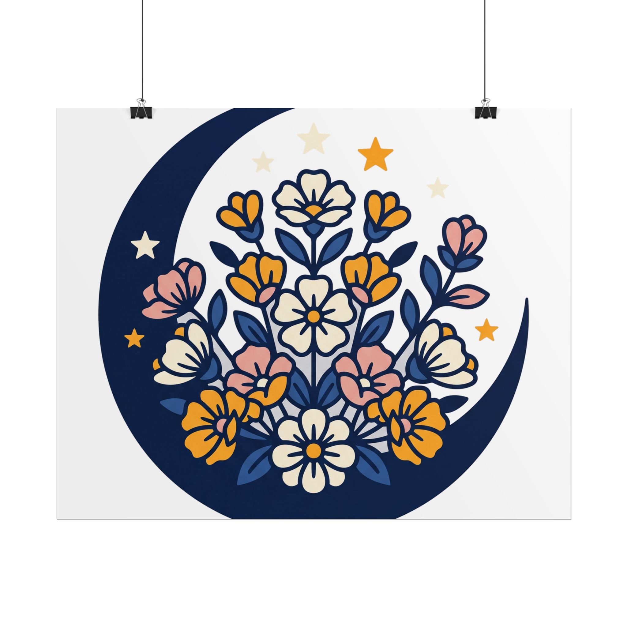 Moonflower Crescent Poster