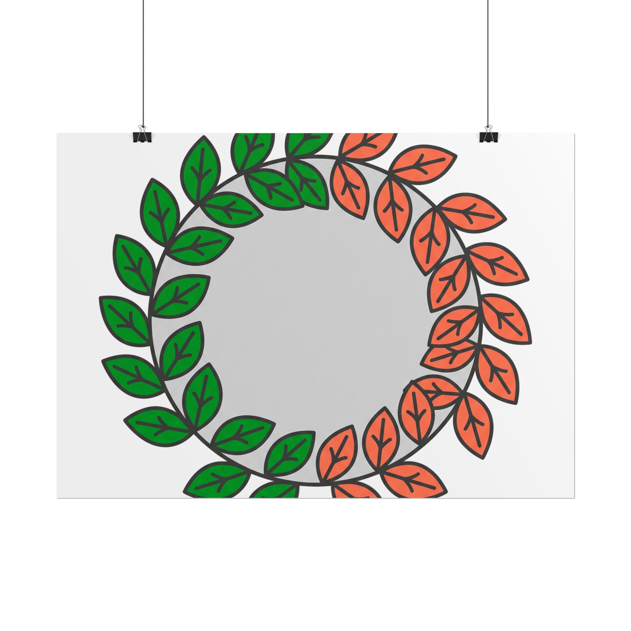 Leaf Wreath Poster