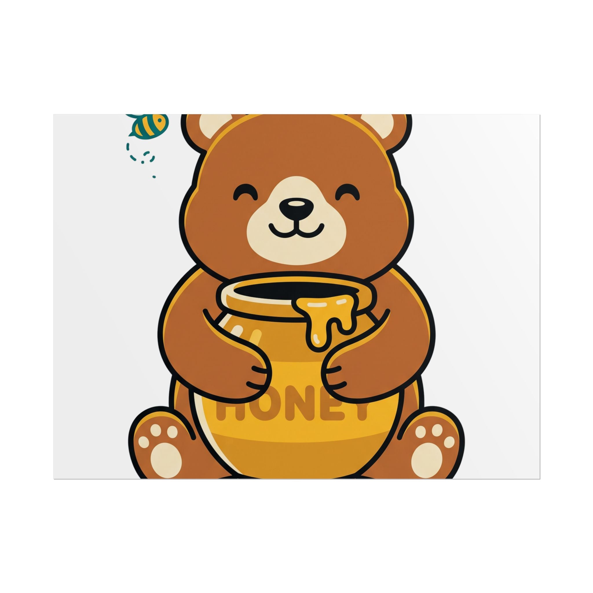 Bear with Honey Poster