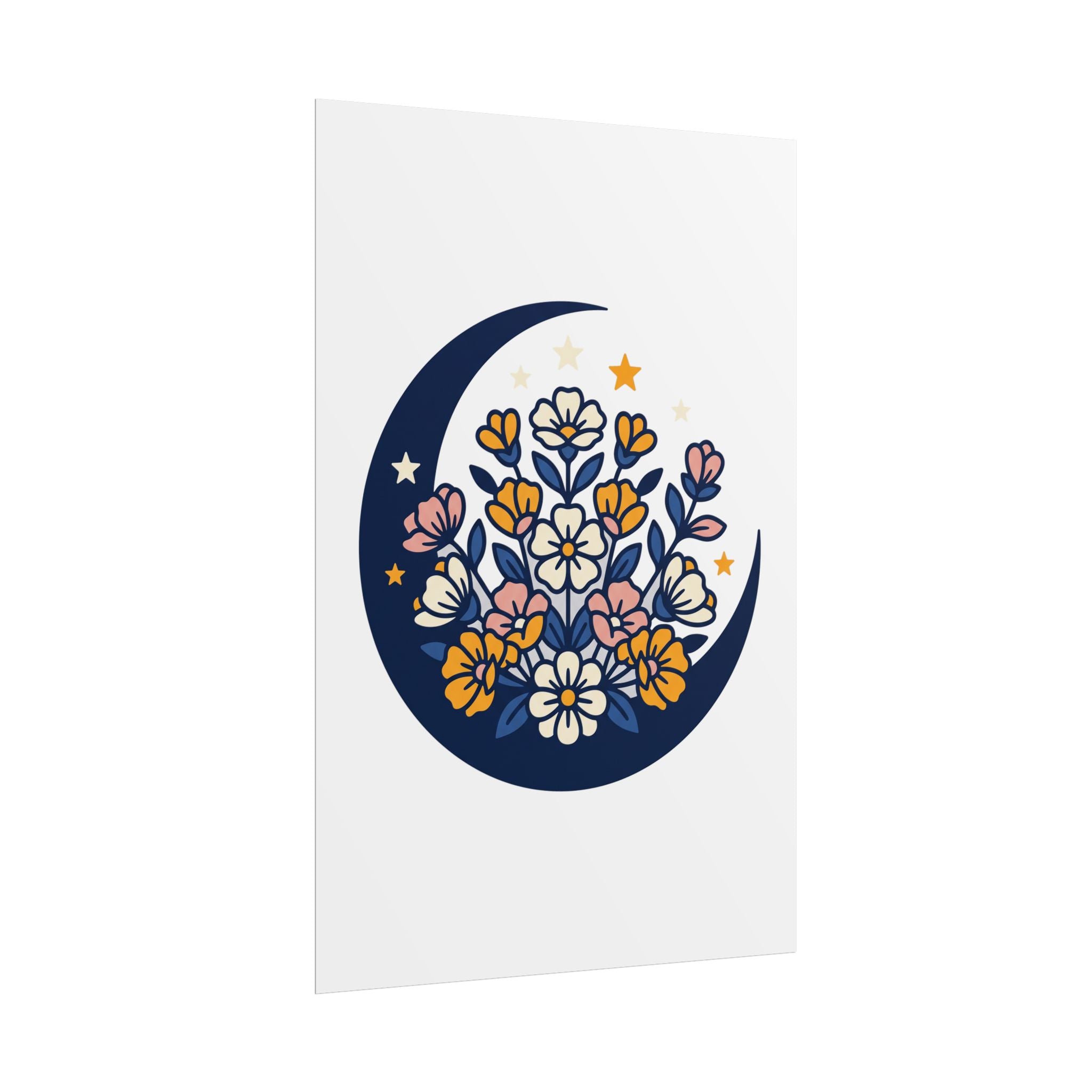 Moonflower Crescent Poster